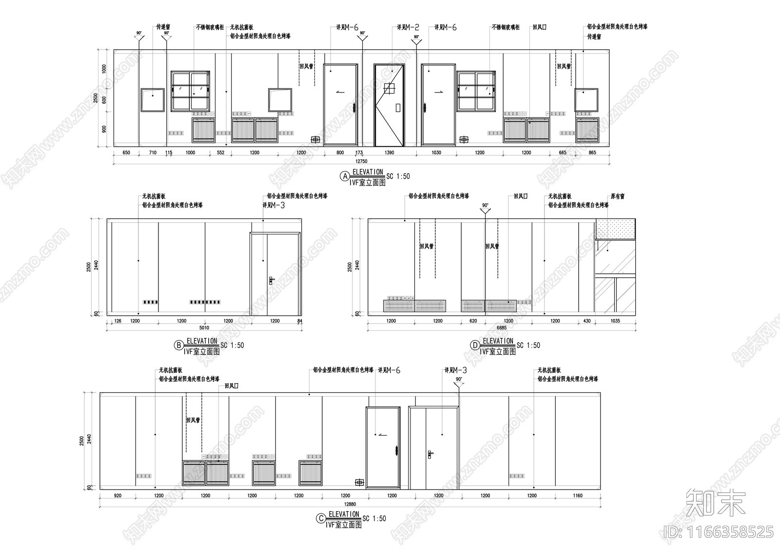 现代医院cad施工图下载【ID:1166358525】