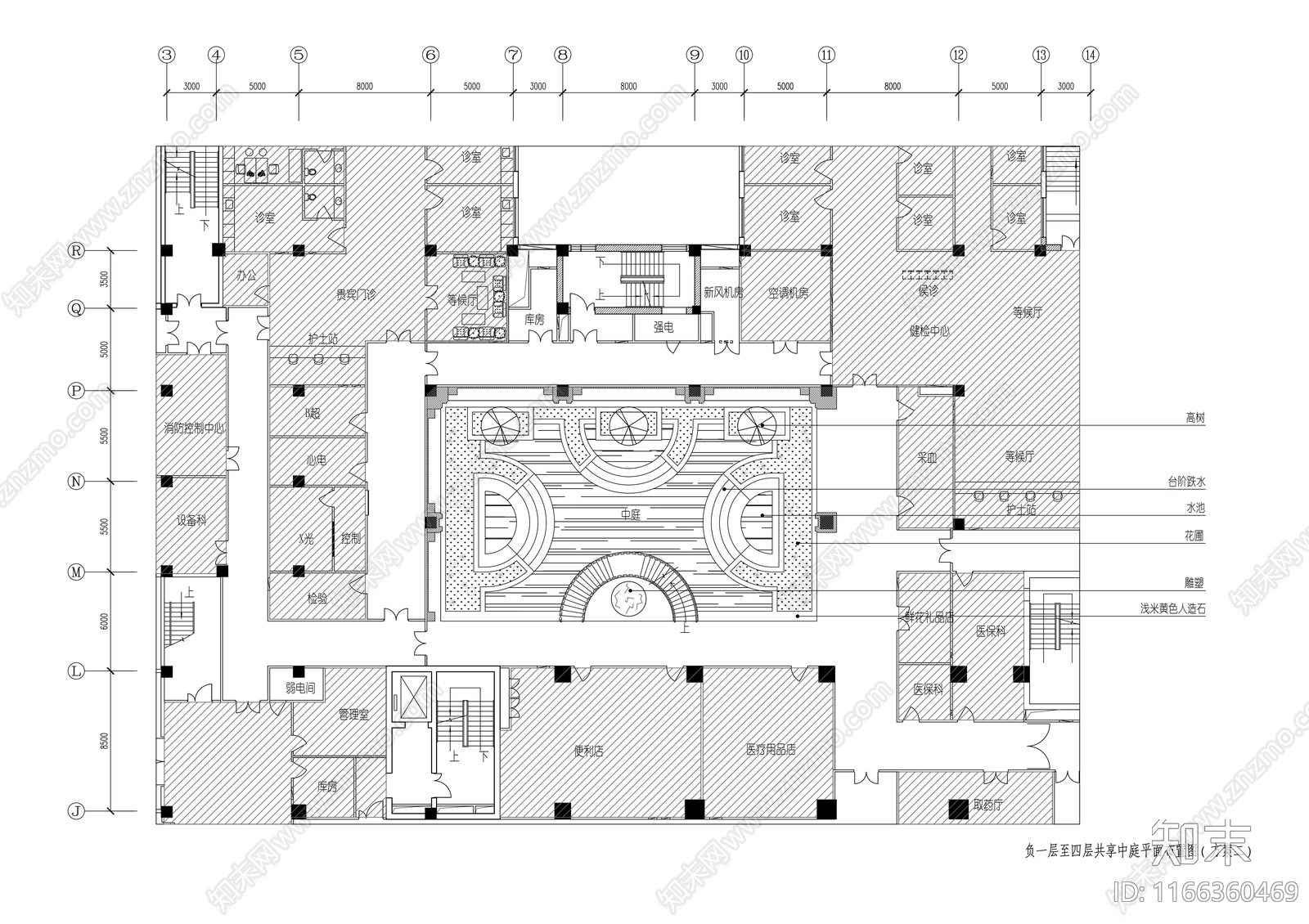 现代医院cad施工图下载【ID:1166360469】