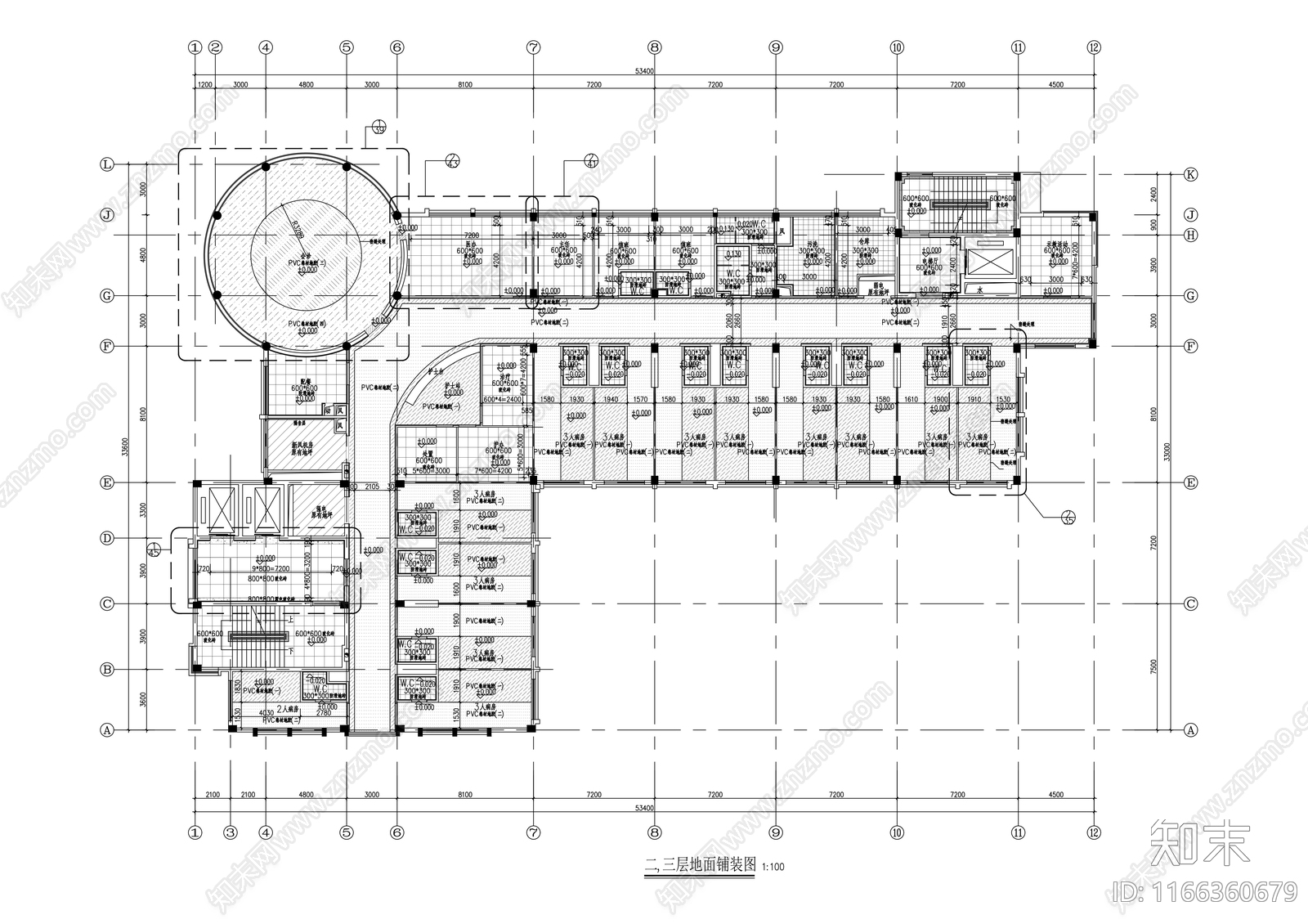 现代医院cad施工图下载【ID:1166360679】