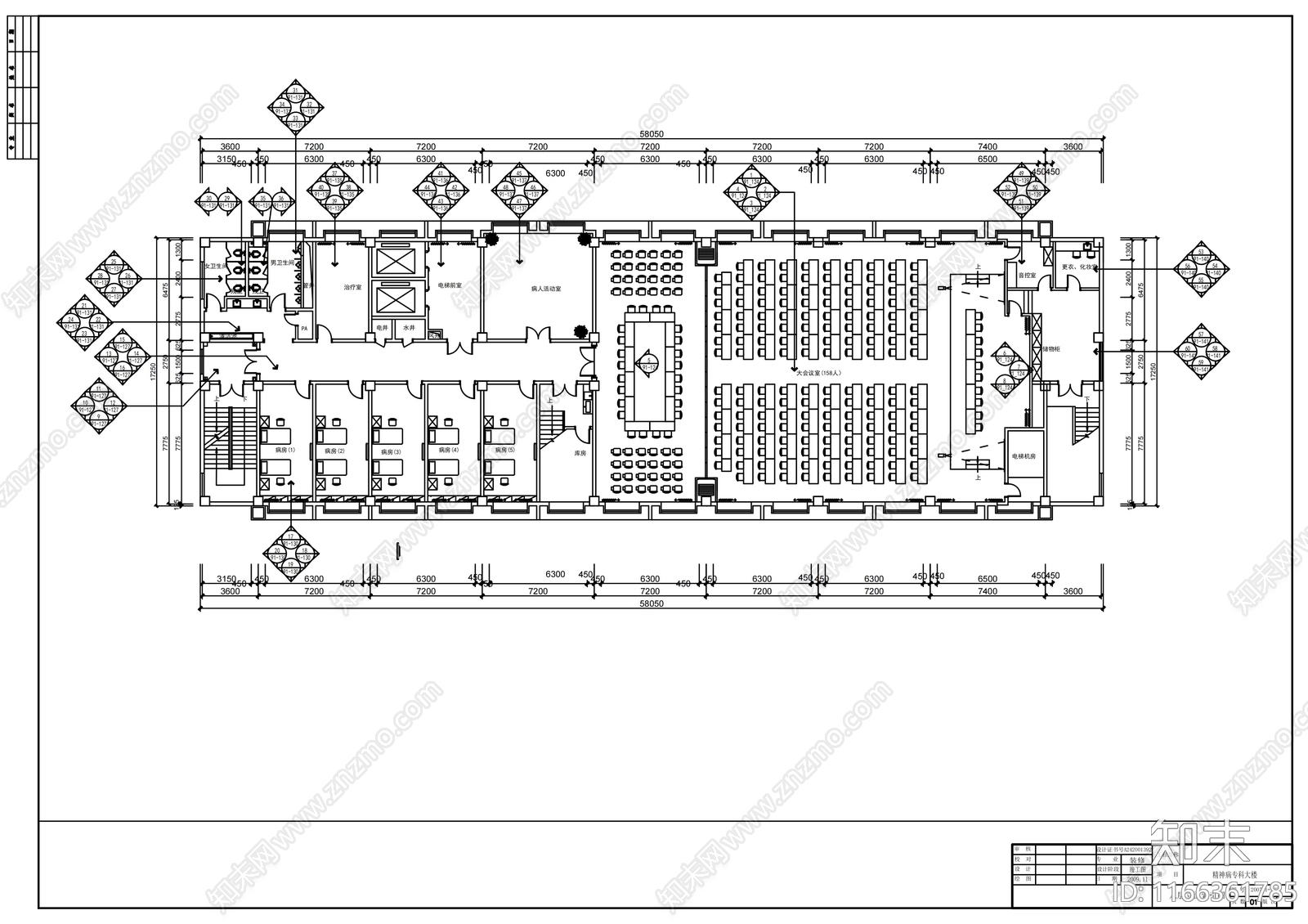 现代医院cad施工图下载【ID:1166361785】