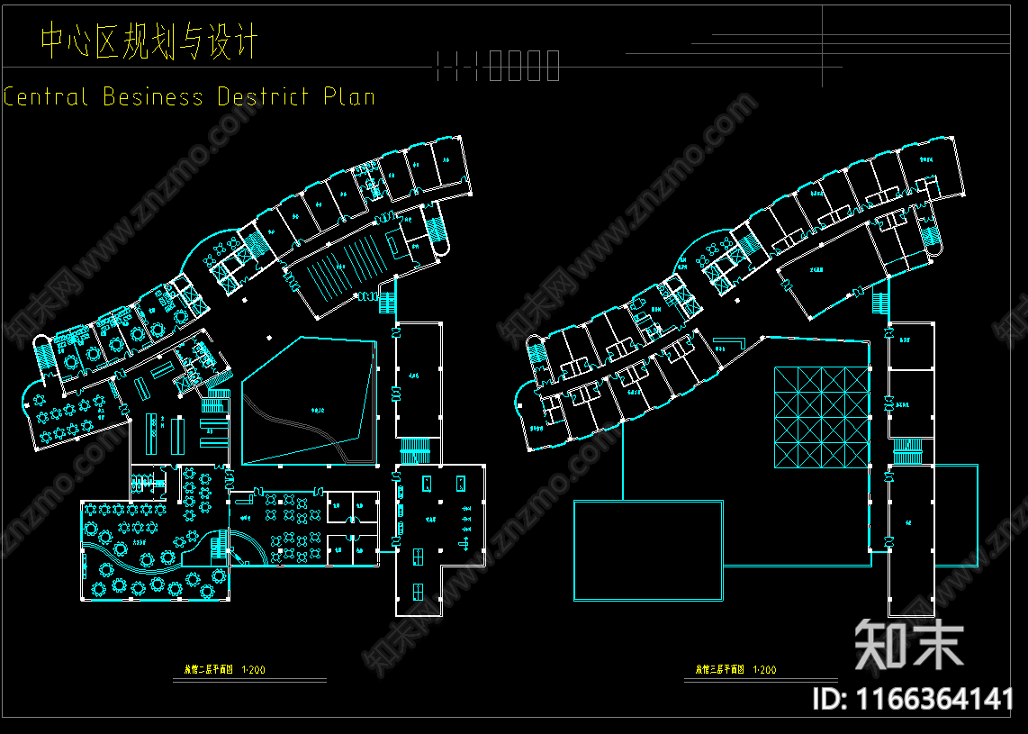 现代商业综合体cad施工图下载【ID:1166364141】