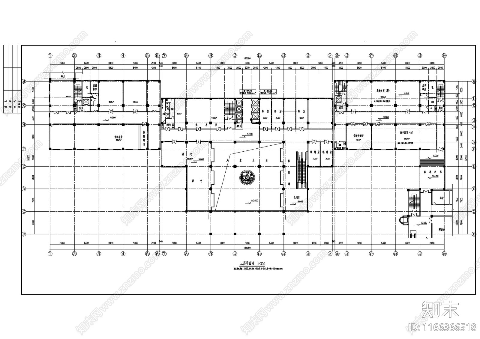 现代酒店建筑施工图下载【ID:1166366518】