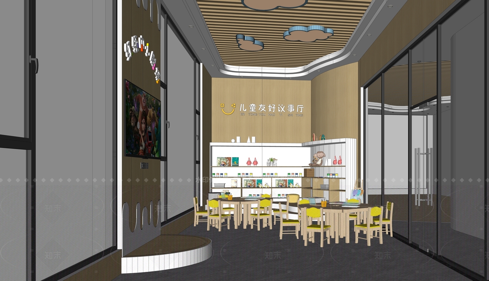 现代手工坊SU模型下载【ID:1166376572】