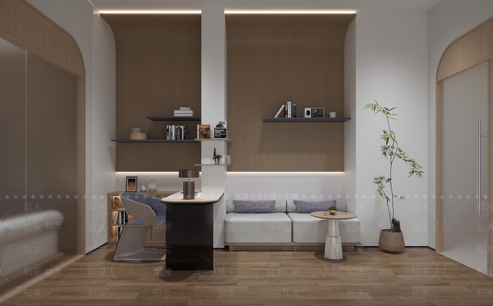 现代新中式接待室3D模型下载【ID:1166384520】