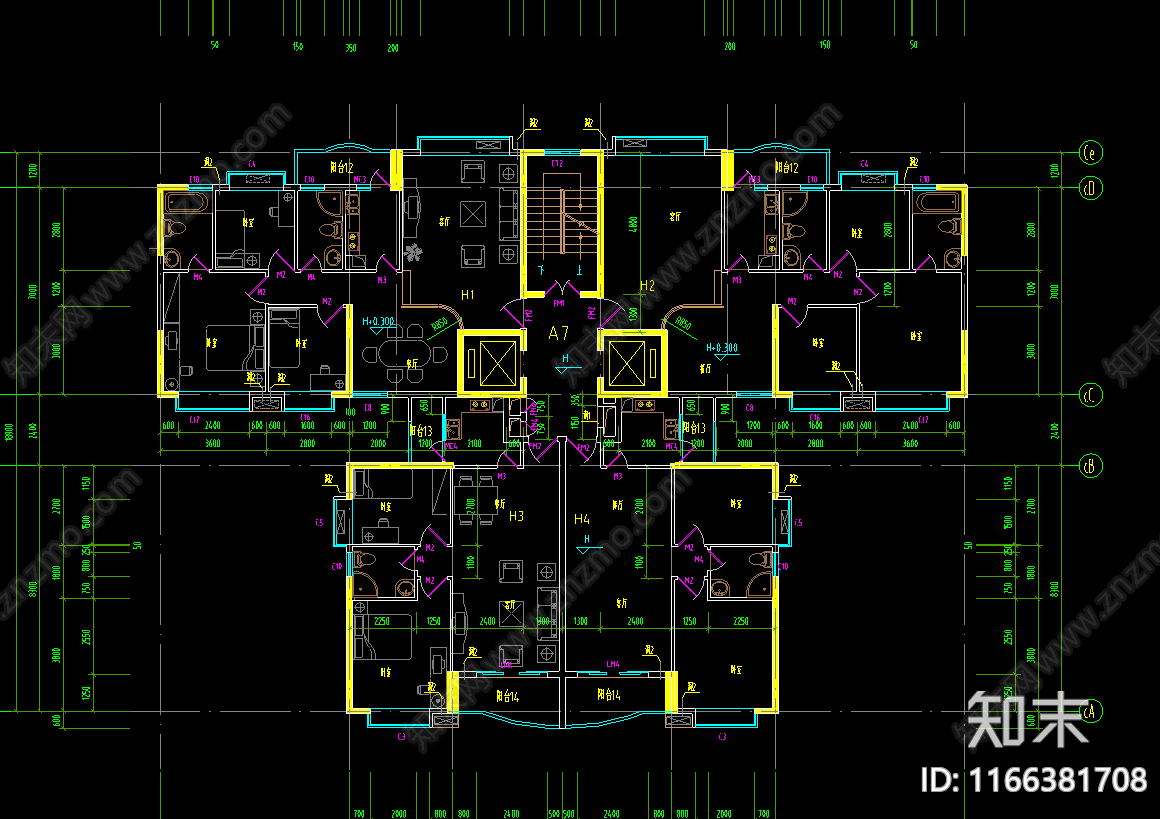 建筑平面图施工图下载【ID:1166381708】