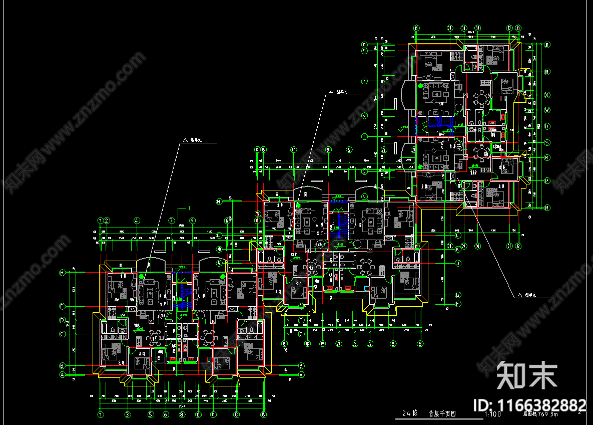 建筑平面图施工图下载【ID:1166382882】