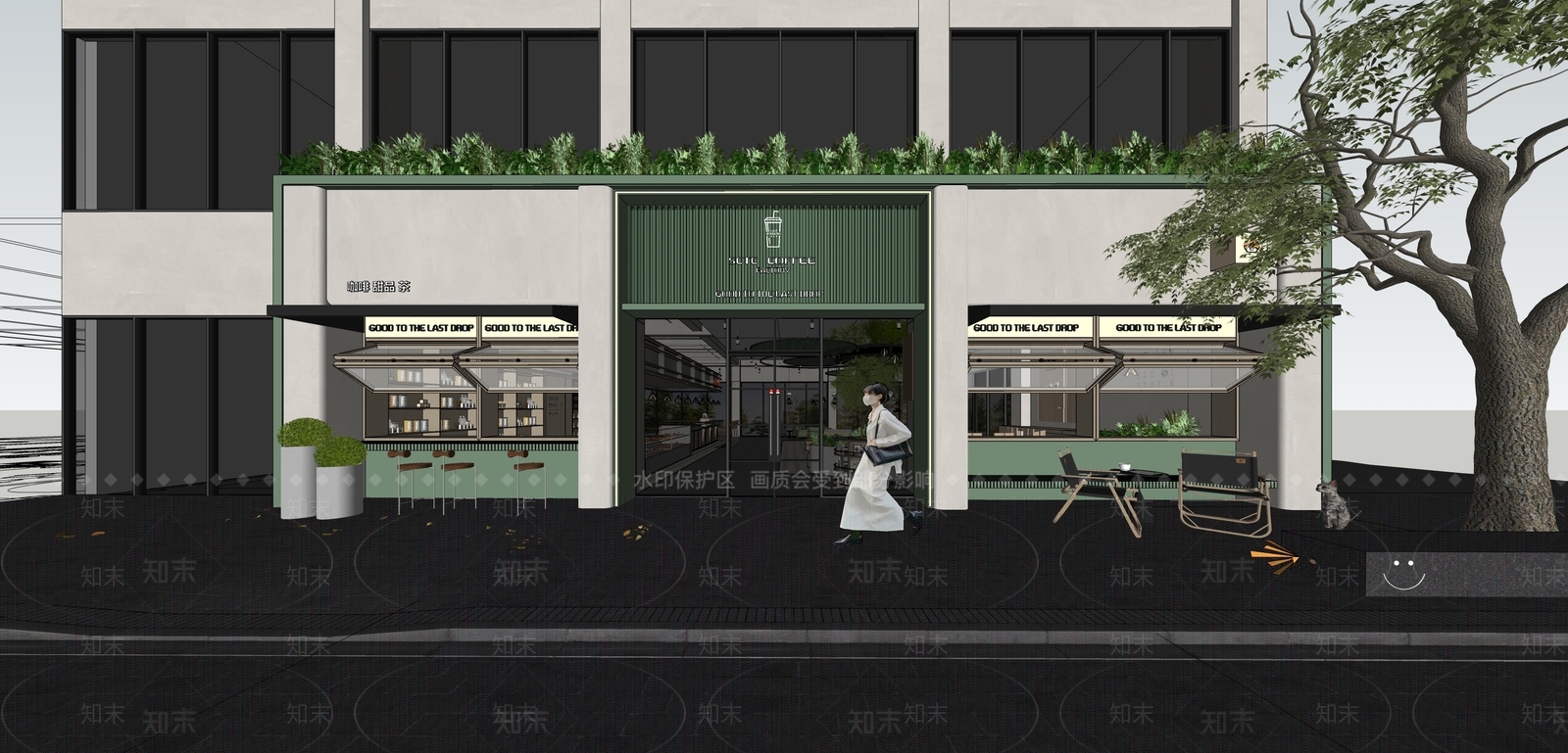 现代工业其他店铺SU模型下载【ID:1166436664】