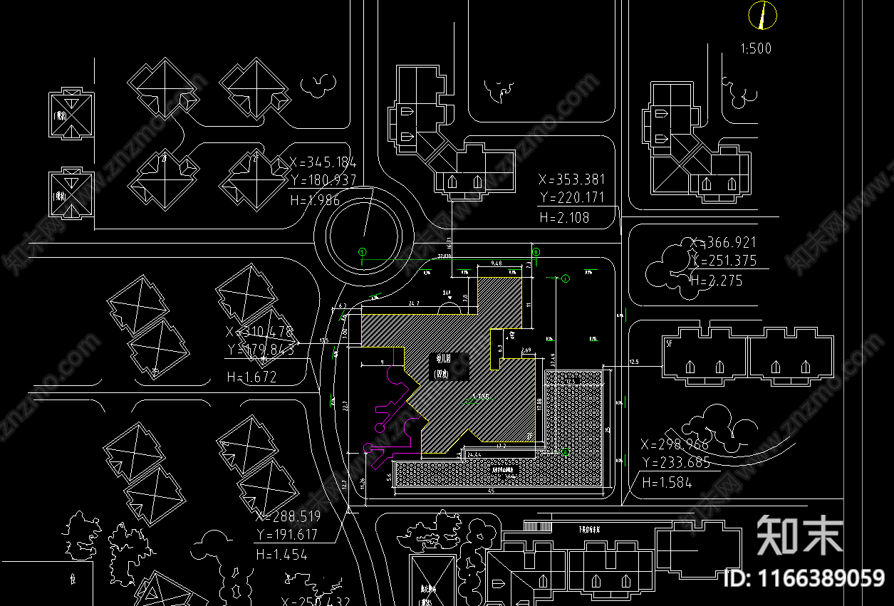 现代幼儿园建筑cad施工图下载【ID:1166389059】