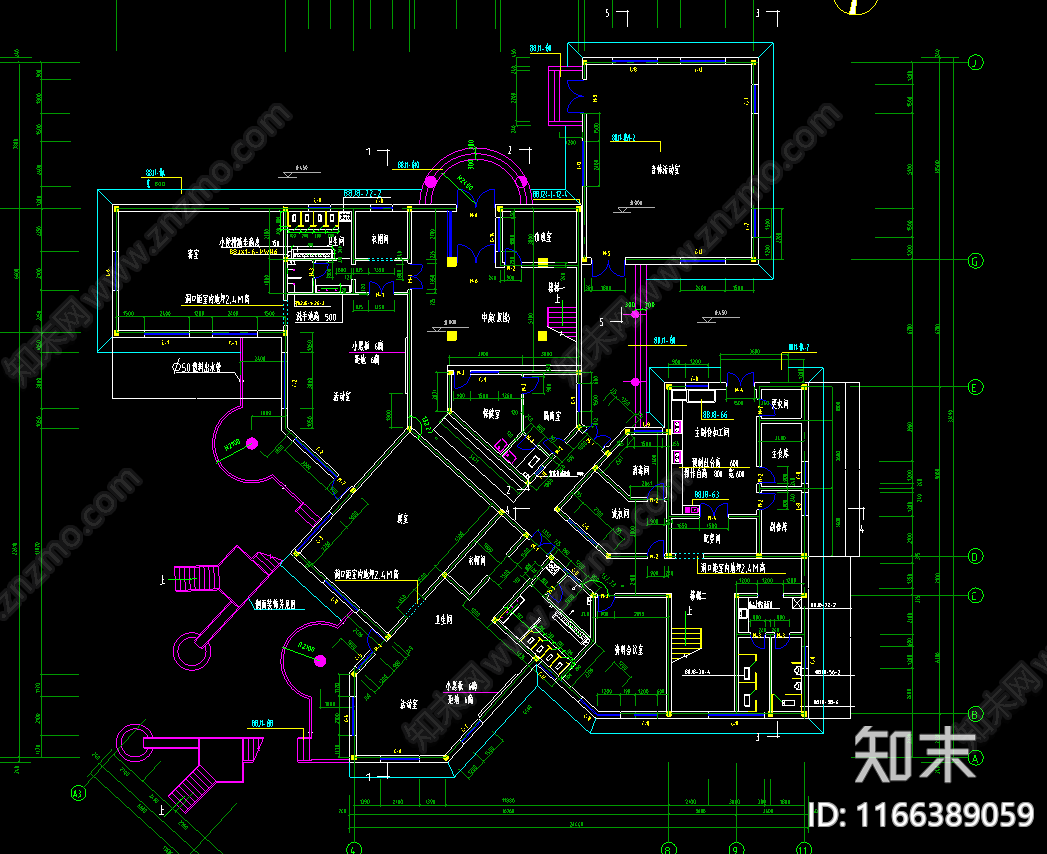 现代幼儿园建筑cad施工图下载【ID:1166389059】