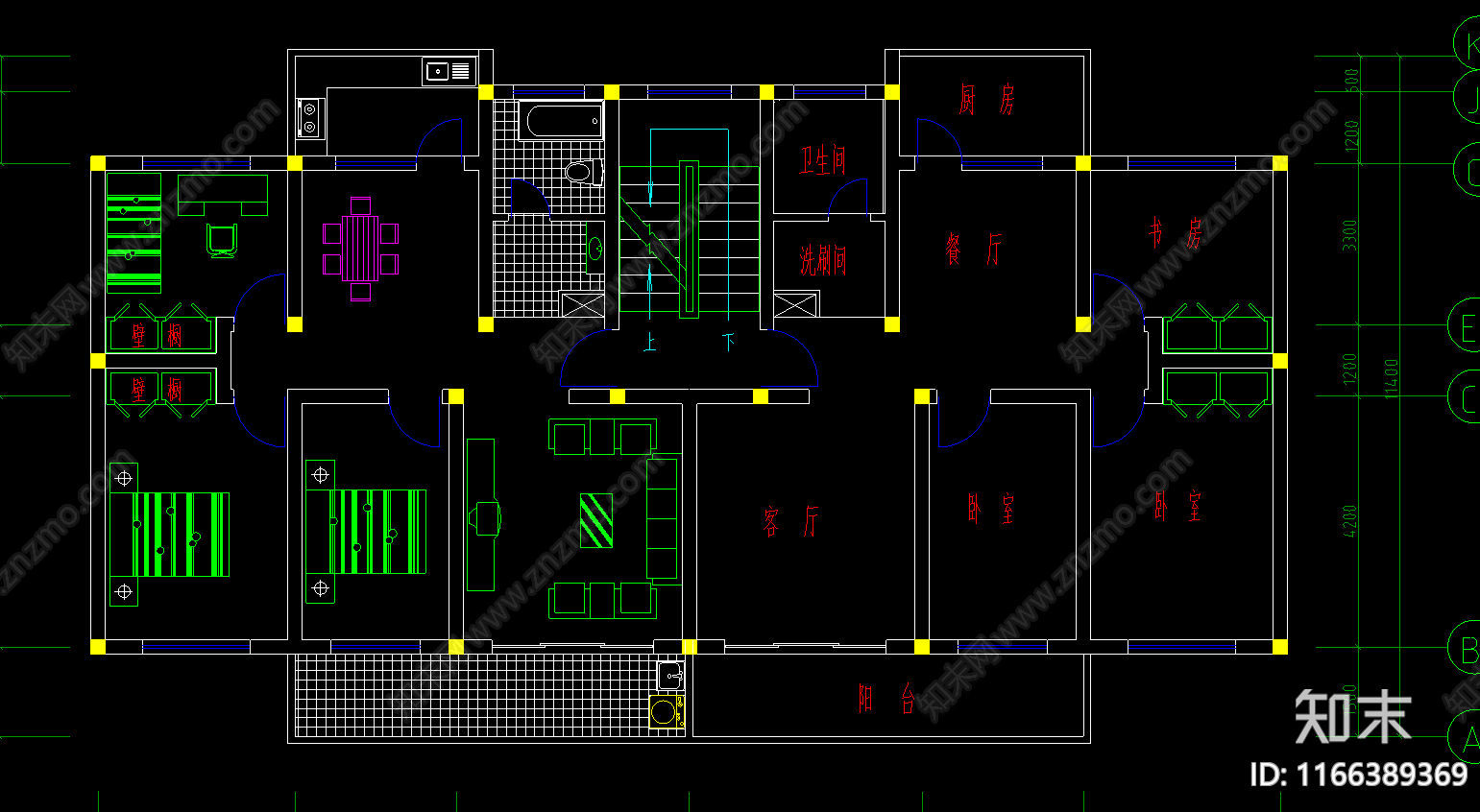 建筑平面图施工图下载【ID:1166389369】