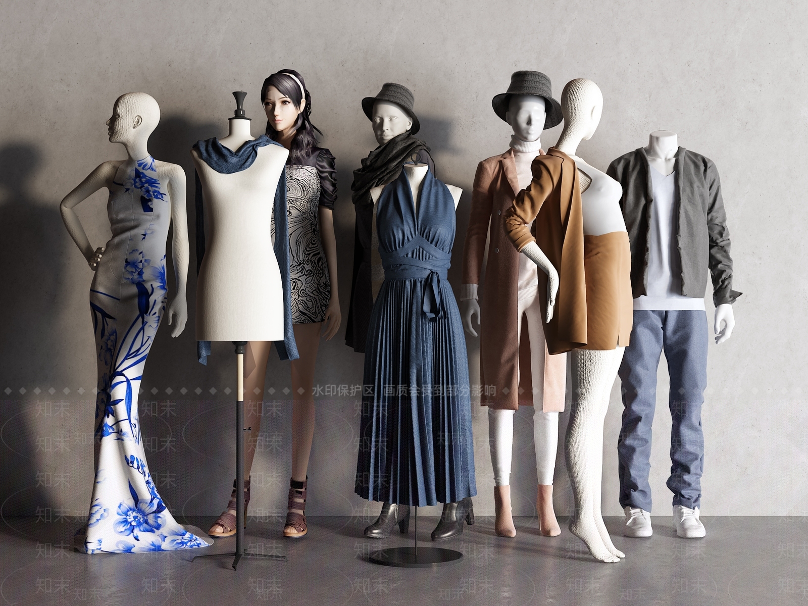 女人3D模型下载【ID:1166391170】