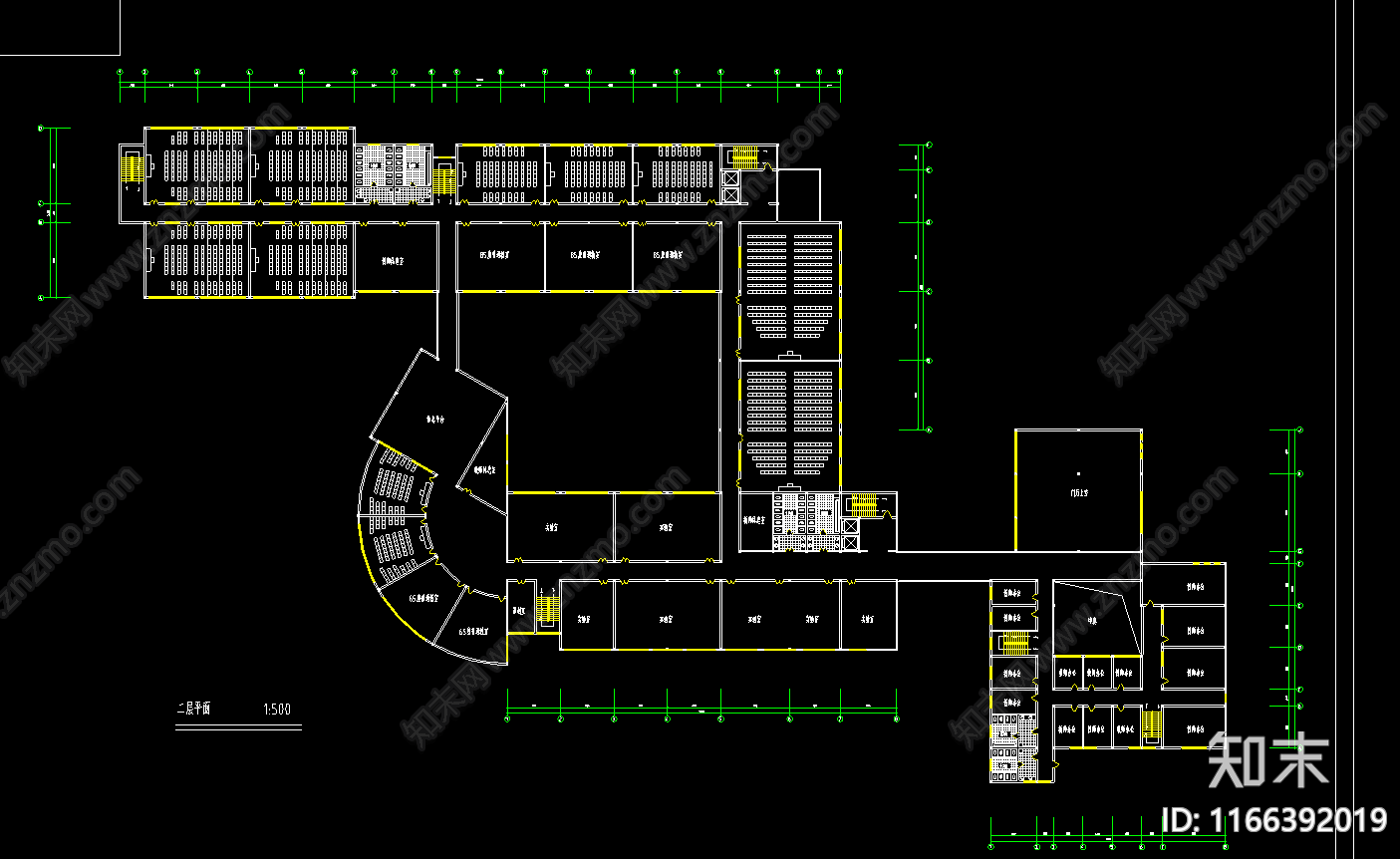 现代学校建筑cad施工图下载【ID:1166392019】