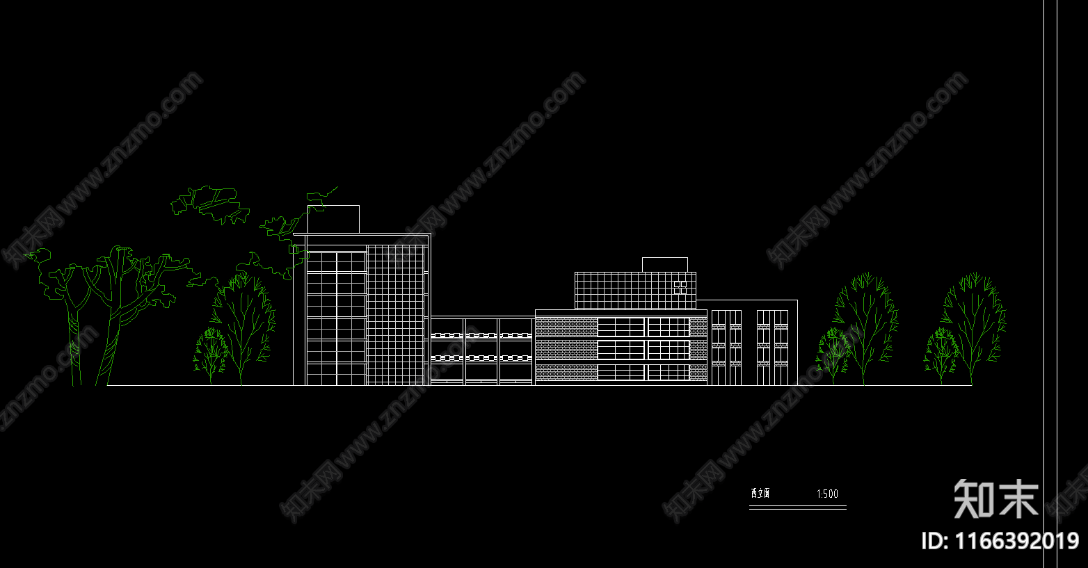 现代学校建筑cad施工图下载【ID:1166392019】