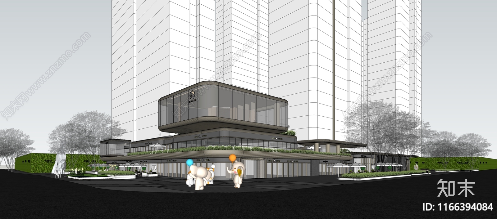 现代其他商业建筑SU模型下载【ID:1166394084】