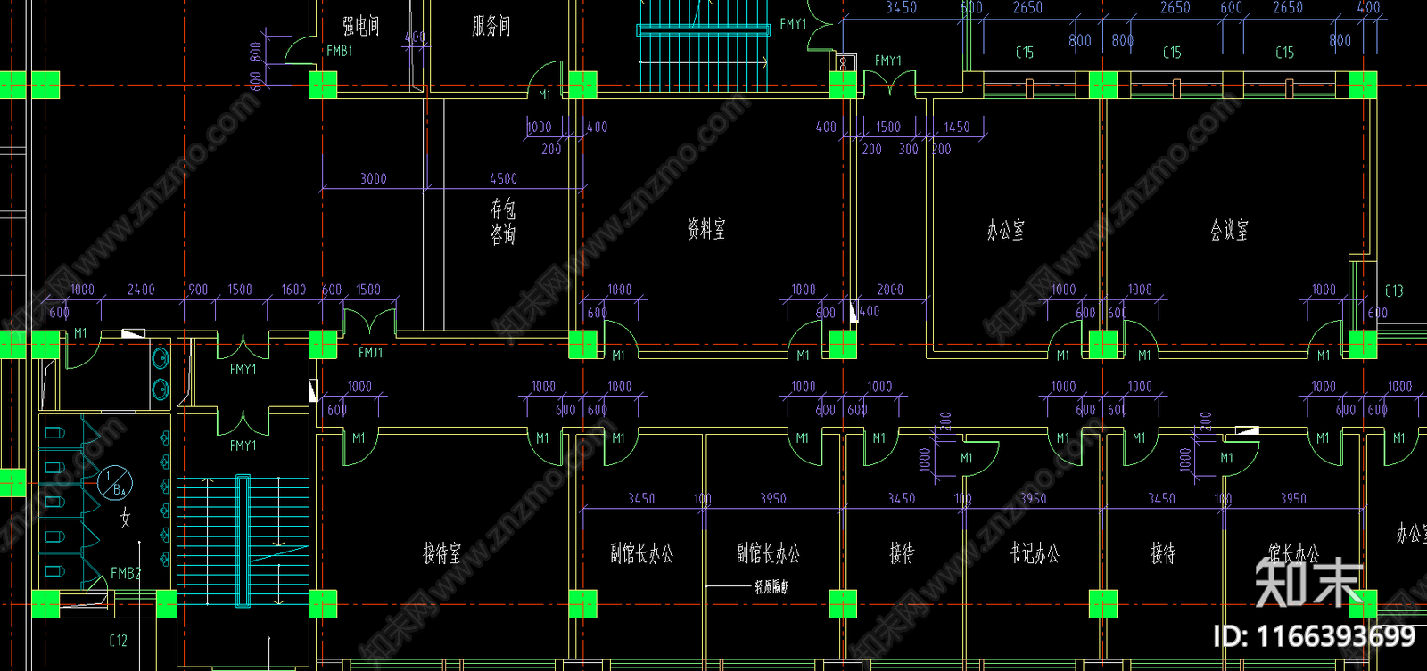 现代学校建筑cad施工图下载【ID:1166393699】