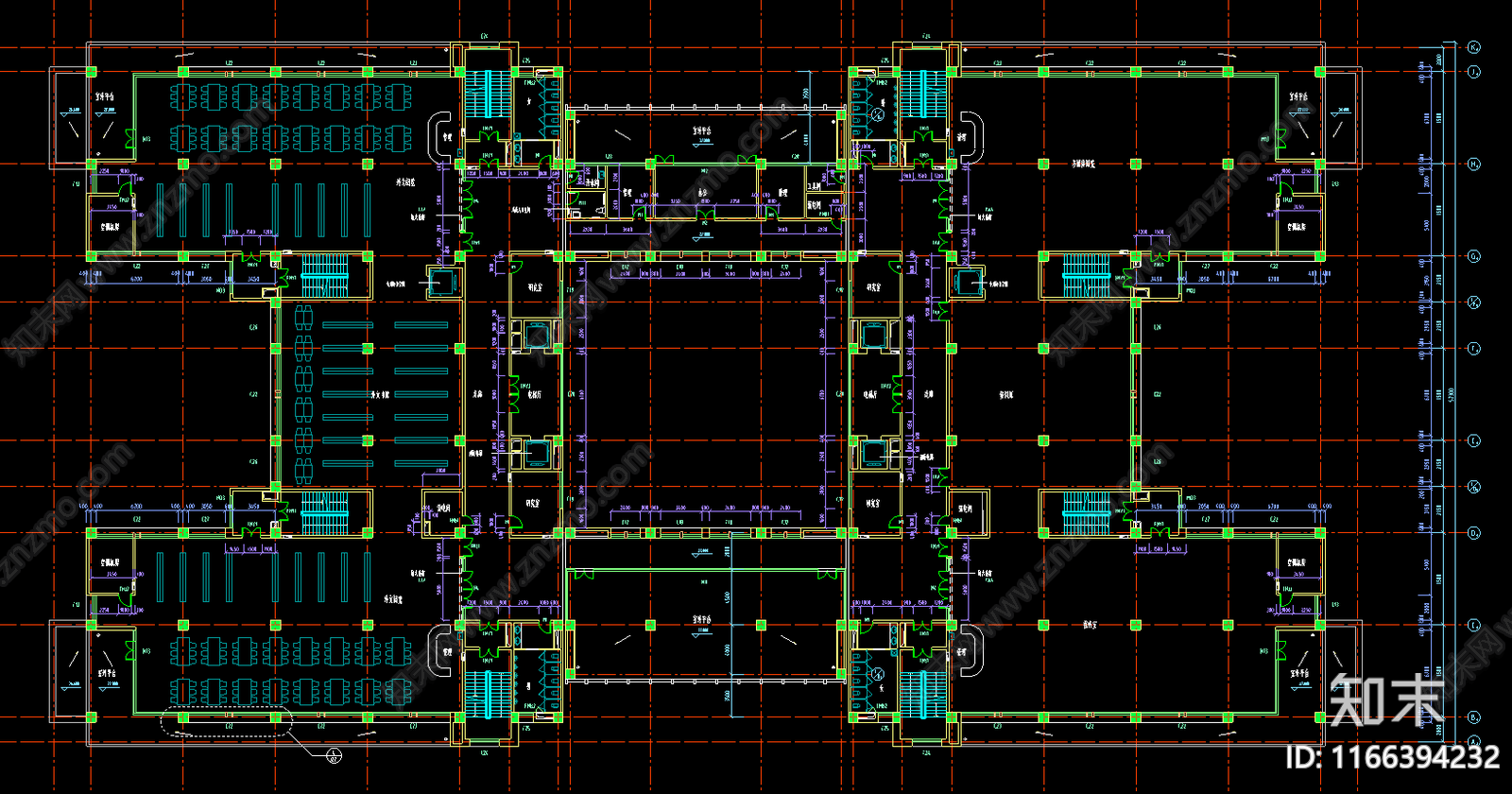 现代学校建筑cad施工图下载【ID:1166394232】