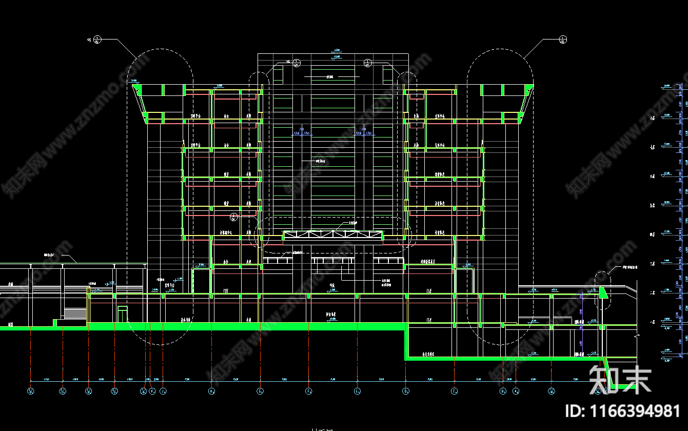 现代学校建筑cad施工图下载【ID:1166394981】