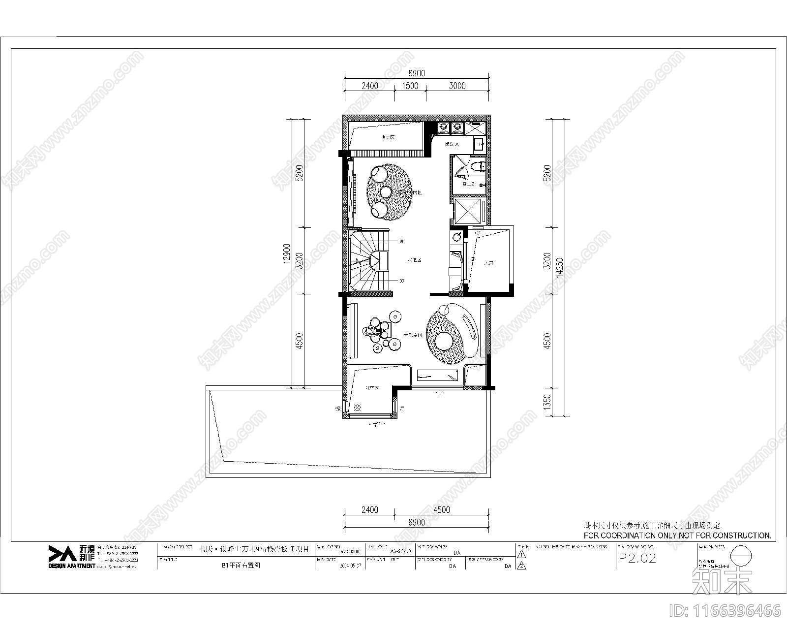 侘寂整体家装空间cad施工图下载【ID:1166396466】