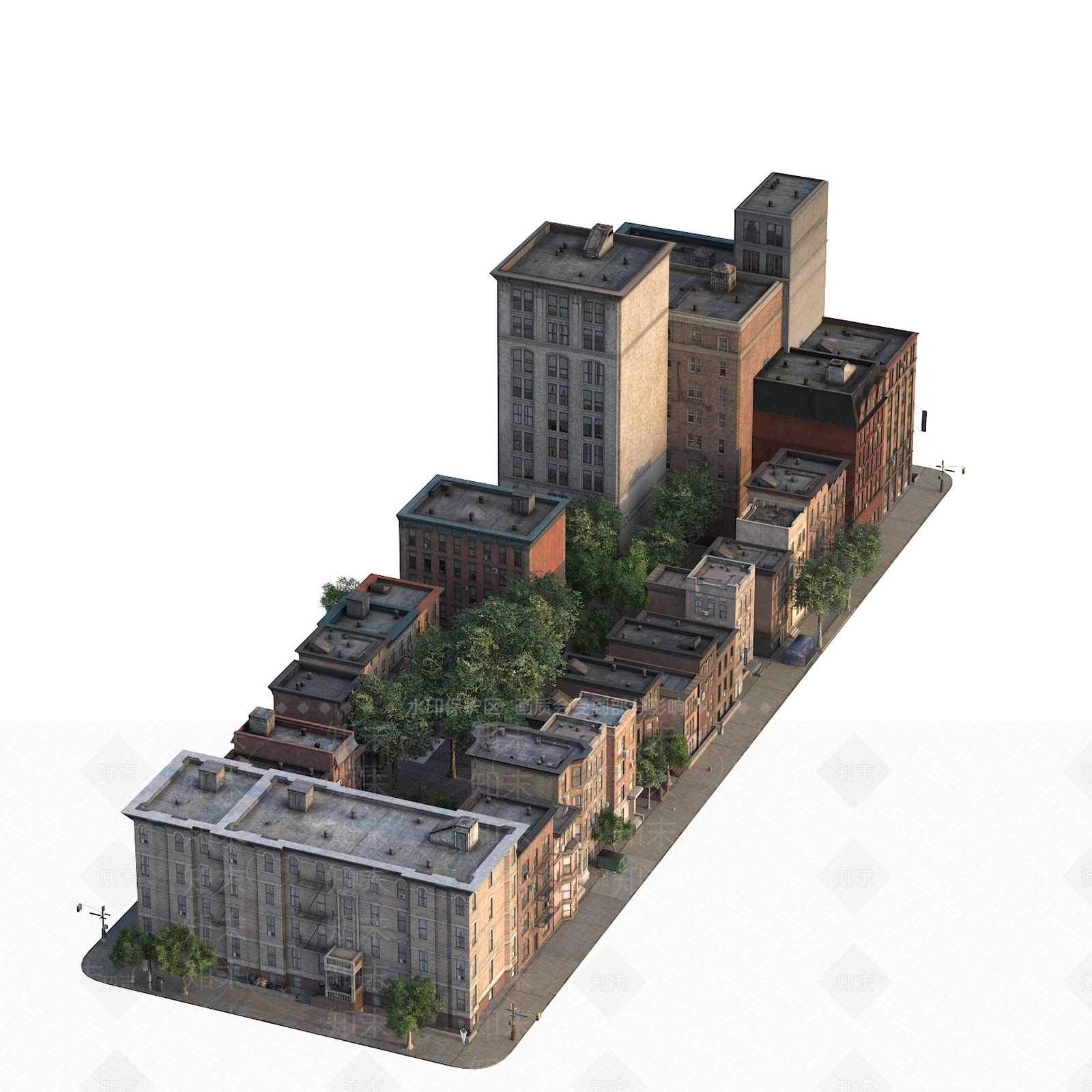 美式欧式其他商业建筑3D模型下载【ID:1166396631】