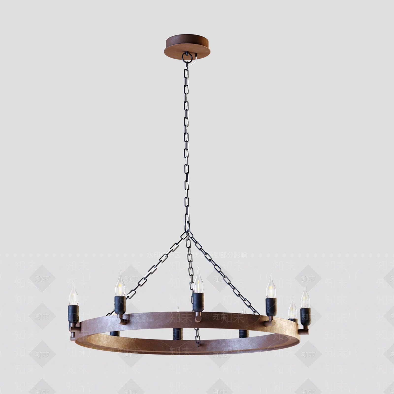 工业复古吊灯3D模型下载【ID:1166399051】