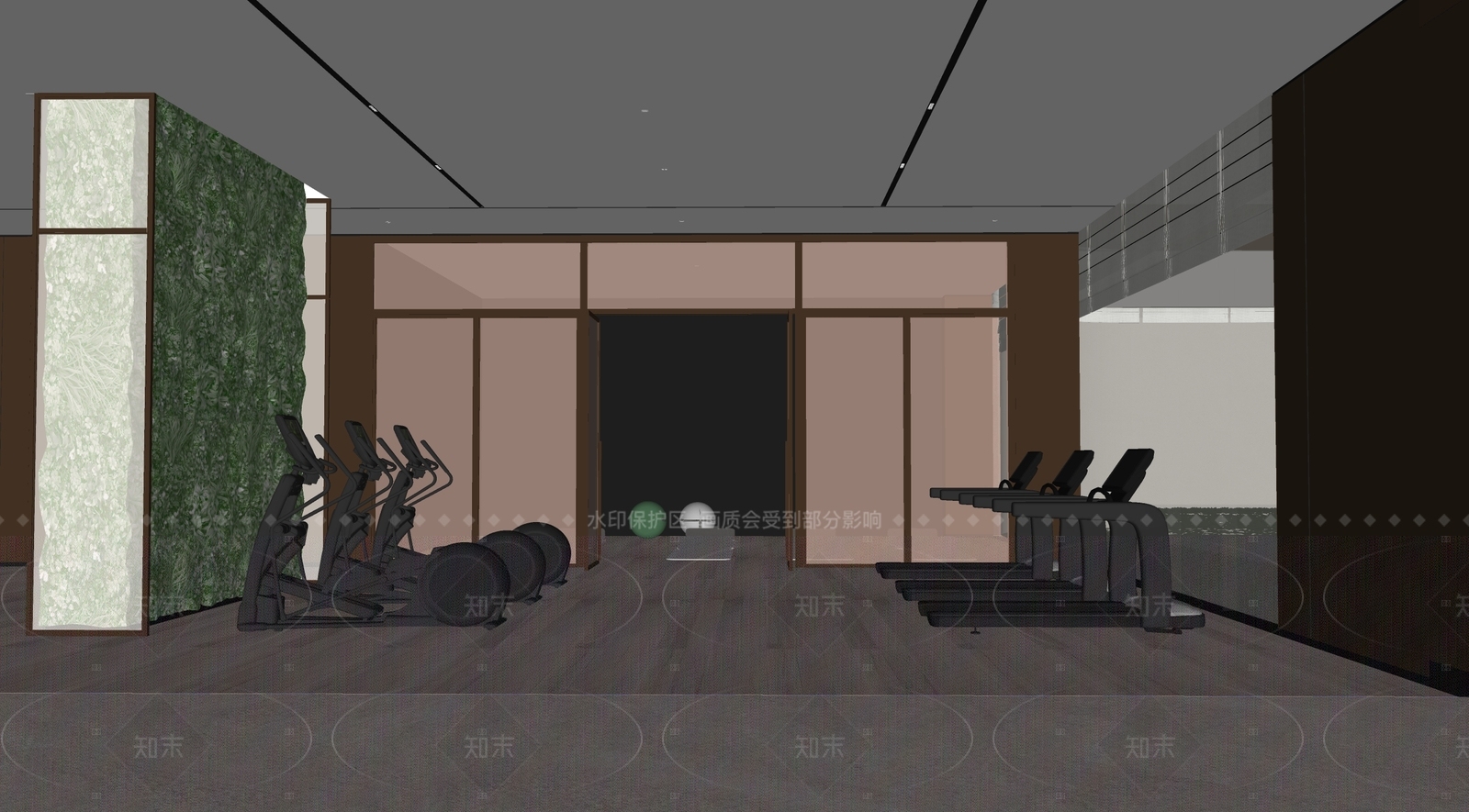 现代其他酒店空间SU模型下载【ID:1216053495】