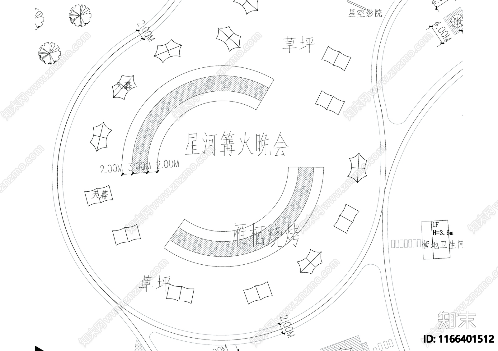 现代新中式帐篷施工图下载【ID:1166401512】