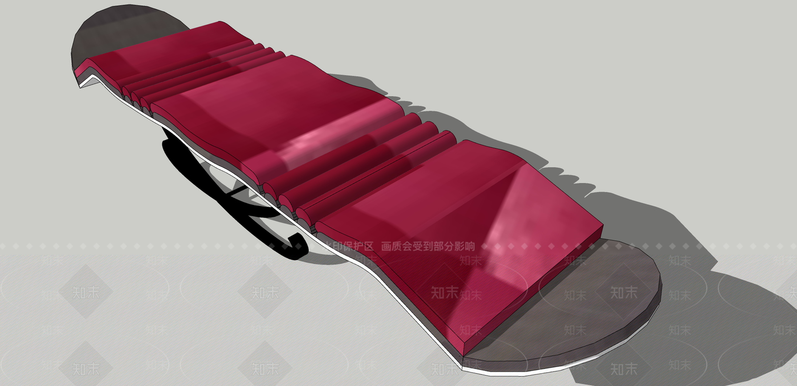现代躺椅SU模型下载【ID:1166410990】