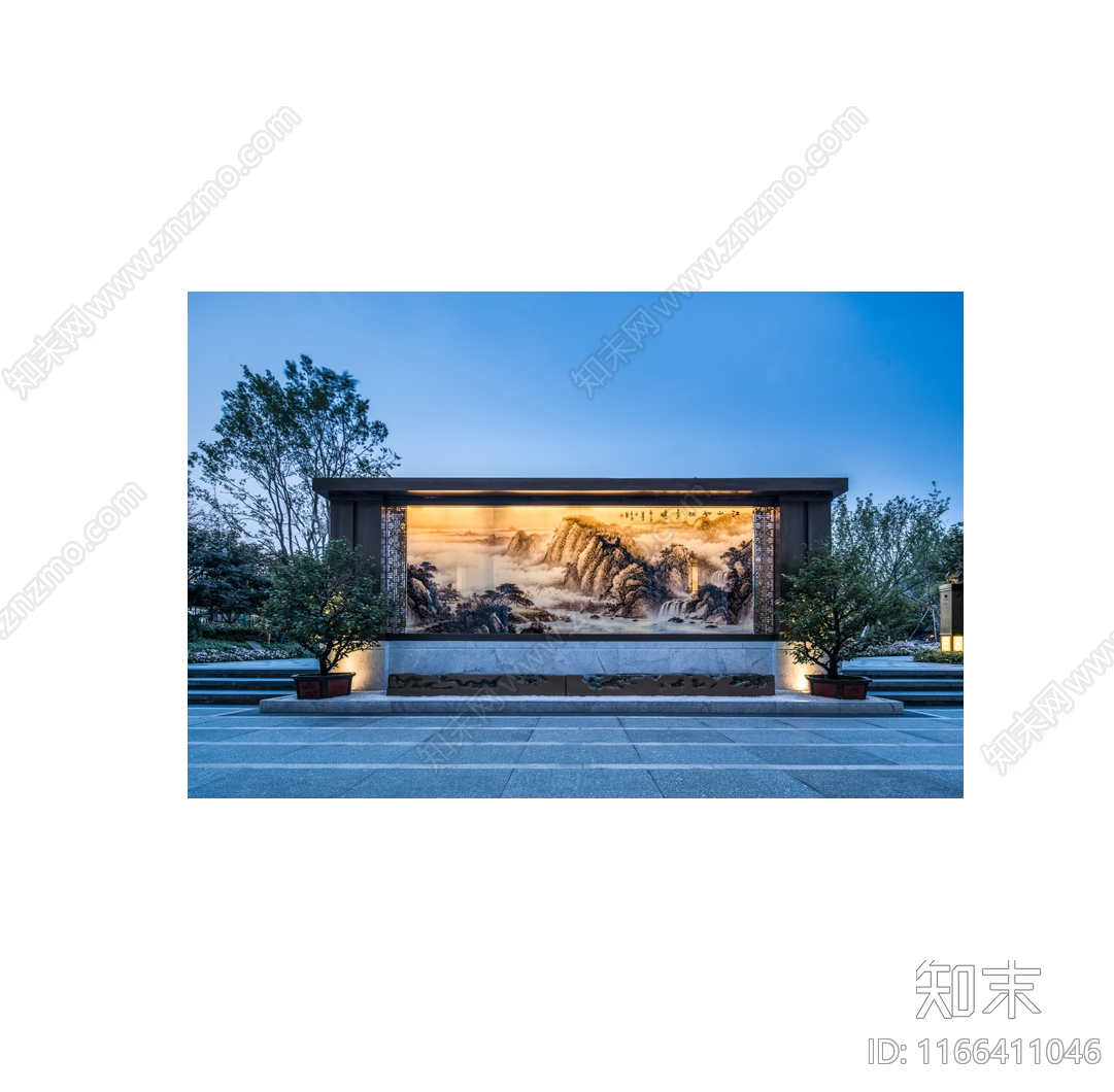 现代新中式小区景观cad施工图下载【ID:1166411046】