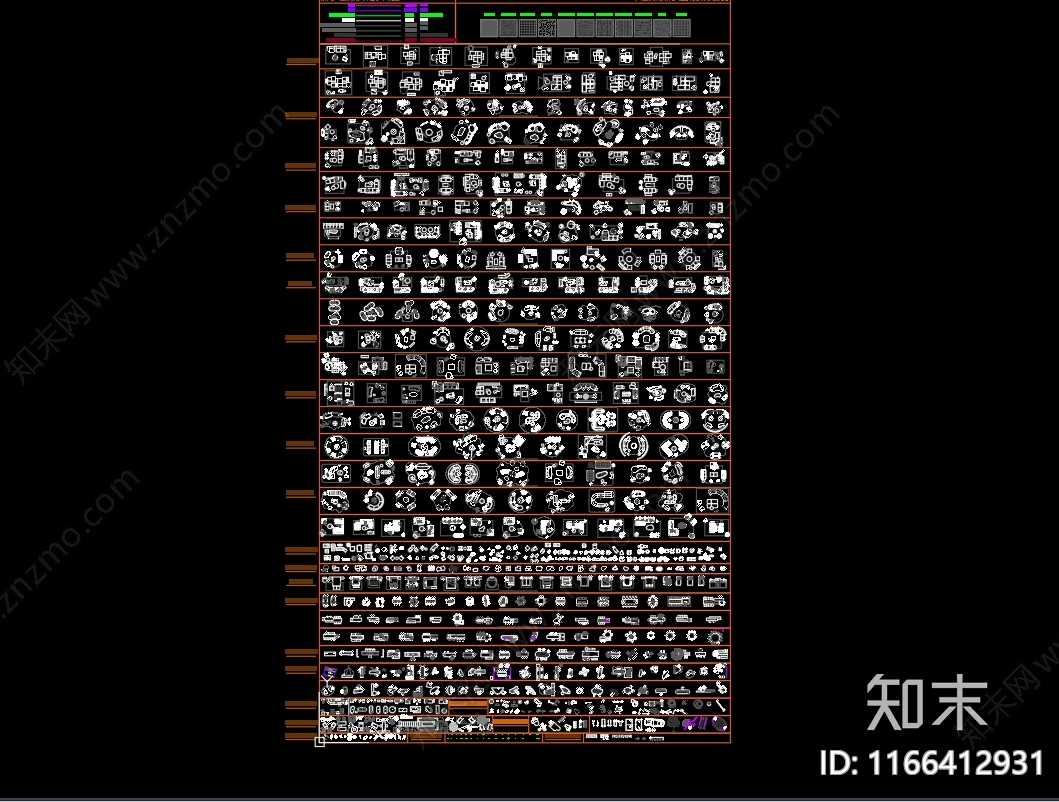 现代简约工装图库cad施工图下载【ID:1166412931】