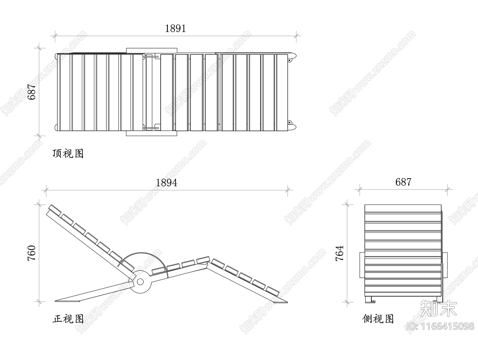 现代椅子施工图下载【ID:1166415098】