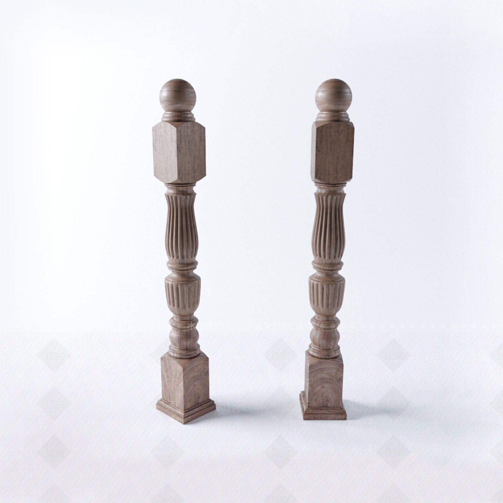 欧式栏杆3D模型下载【ID:1166619288】