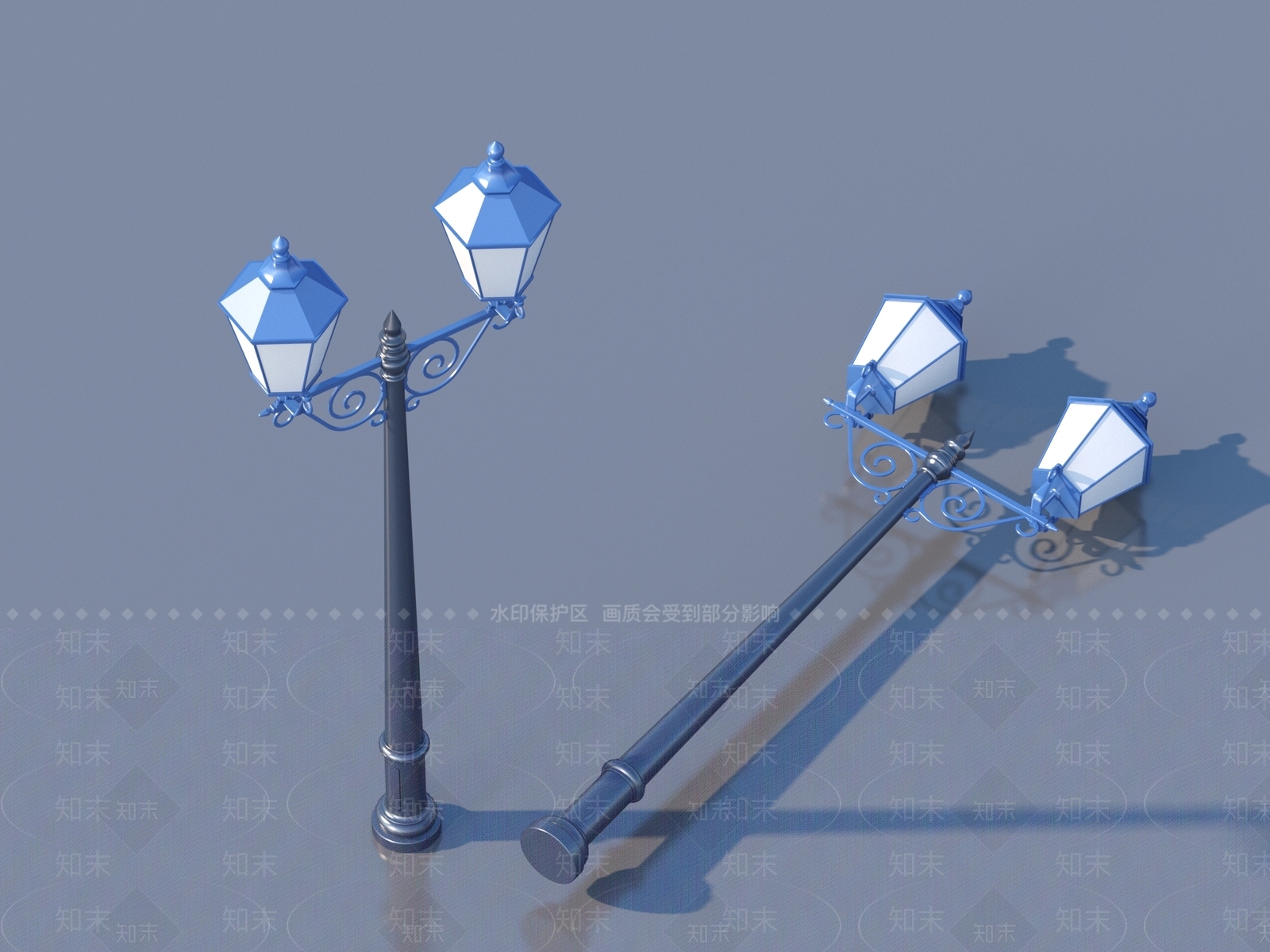 现代路灯3D模型下载【ID:1166417627】