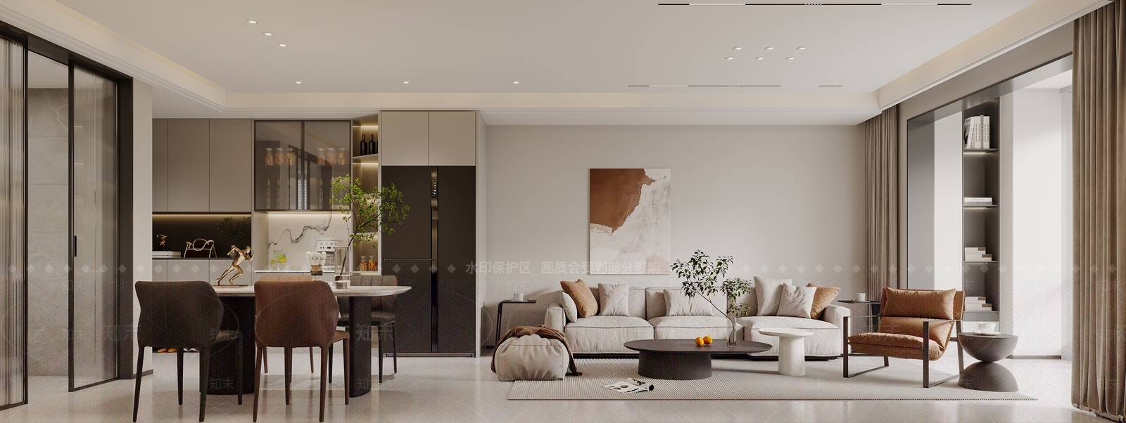 现代封闭式厨房3D模型下载【ID:1214659965】