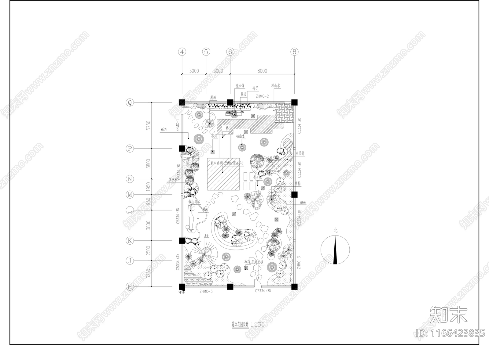 景观平面图cad施工图下载【ID:1166423835】