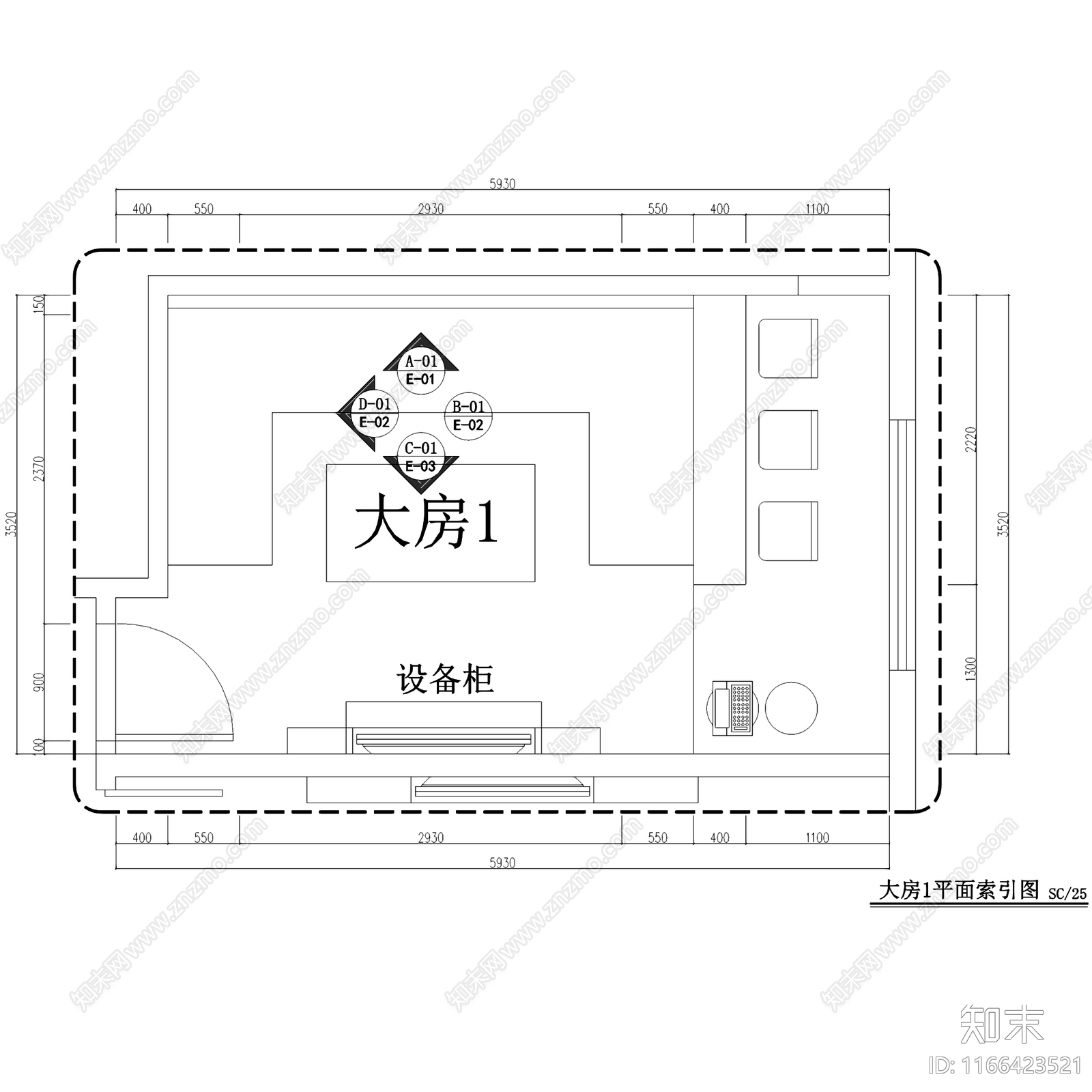 现代欧式KTV施工图下载【ID:1166423521】