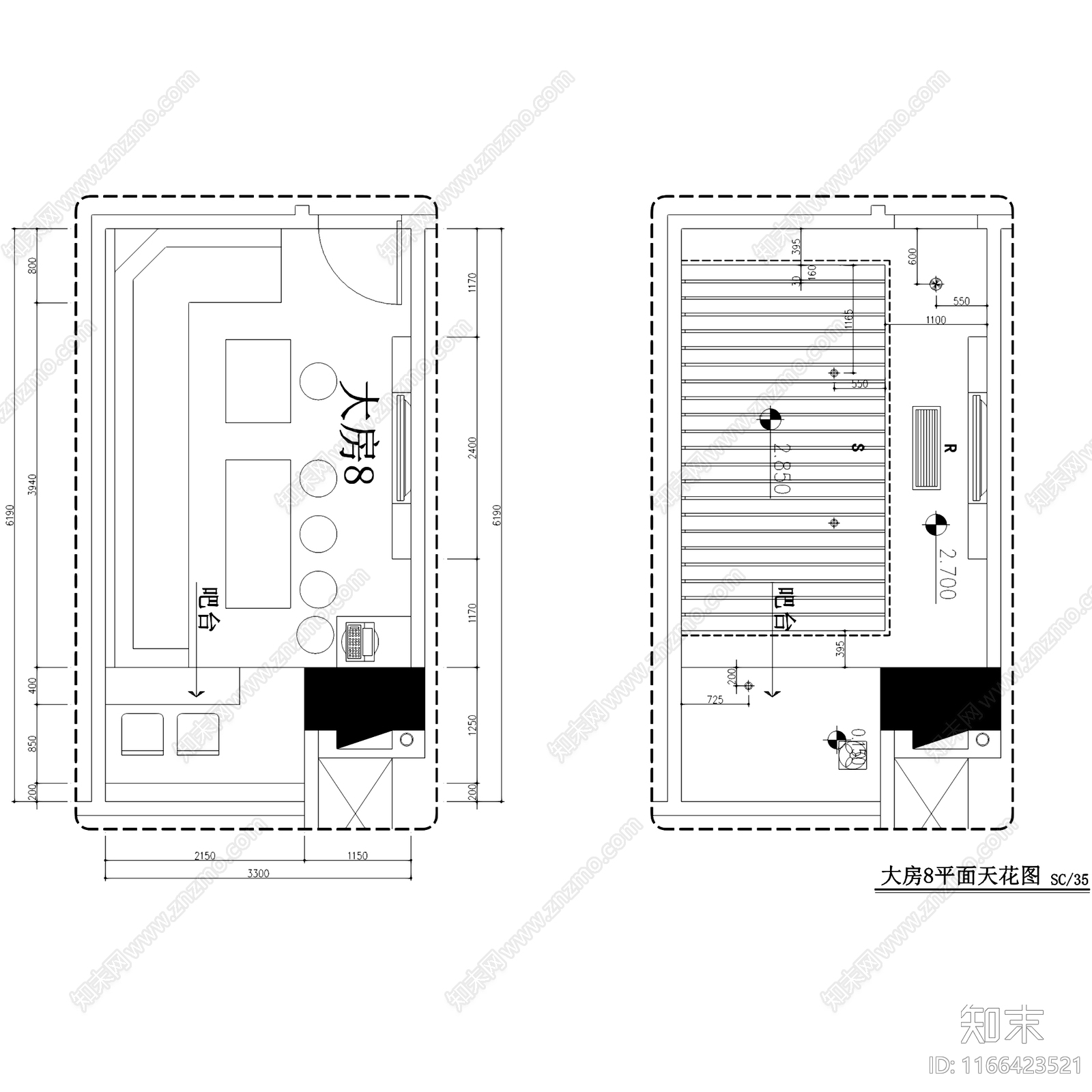 现代欧式KTV施工图下载【ID:1166423521】