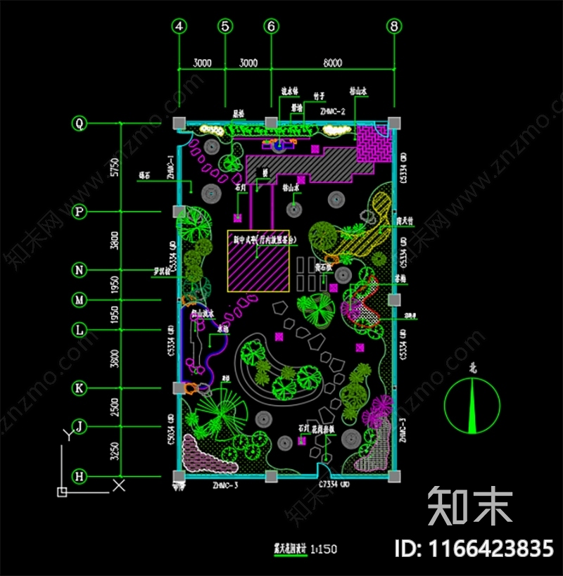 景观平面图cad施工图下载【ID:1166423835】