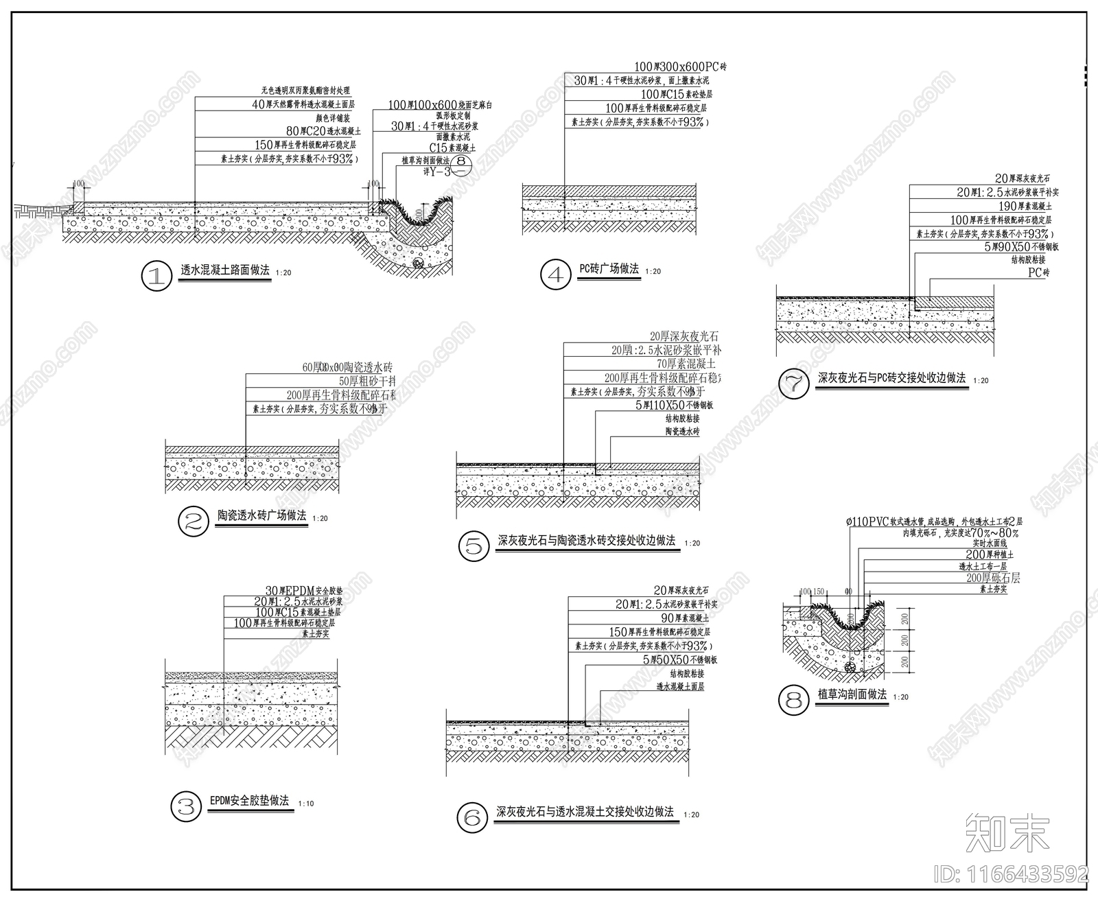 现代道路绿化施工图下载【ID:1166433592】