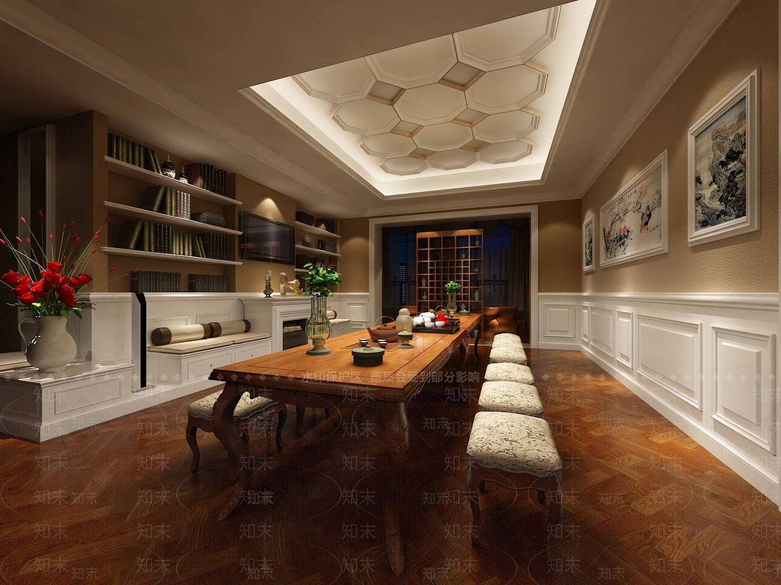 简欧美容院3D模型下载【ID:1166436790】