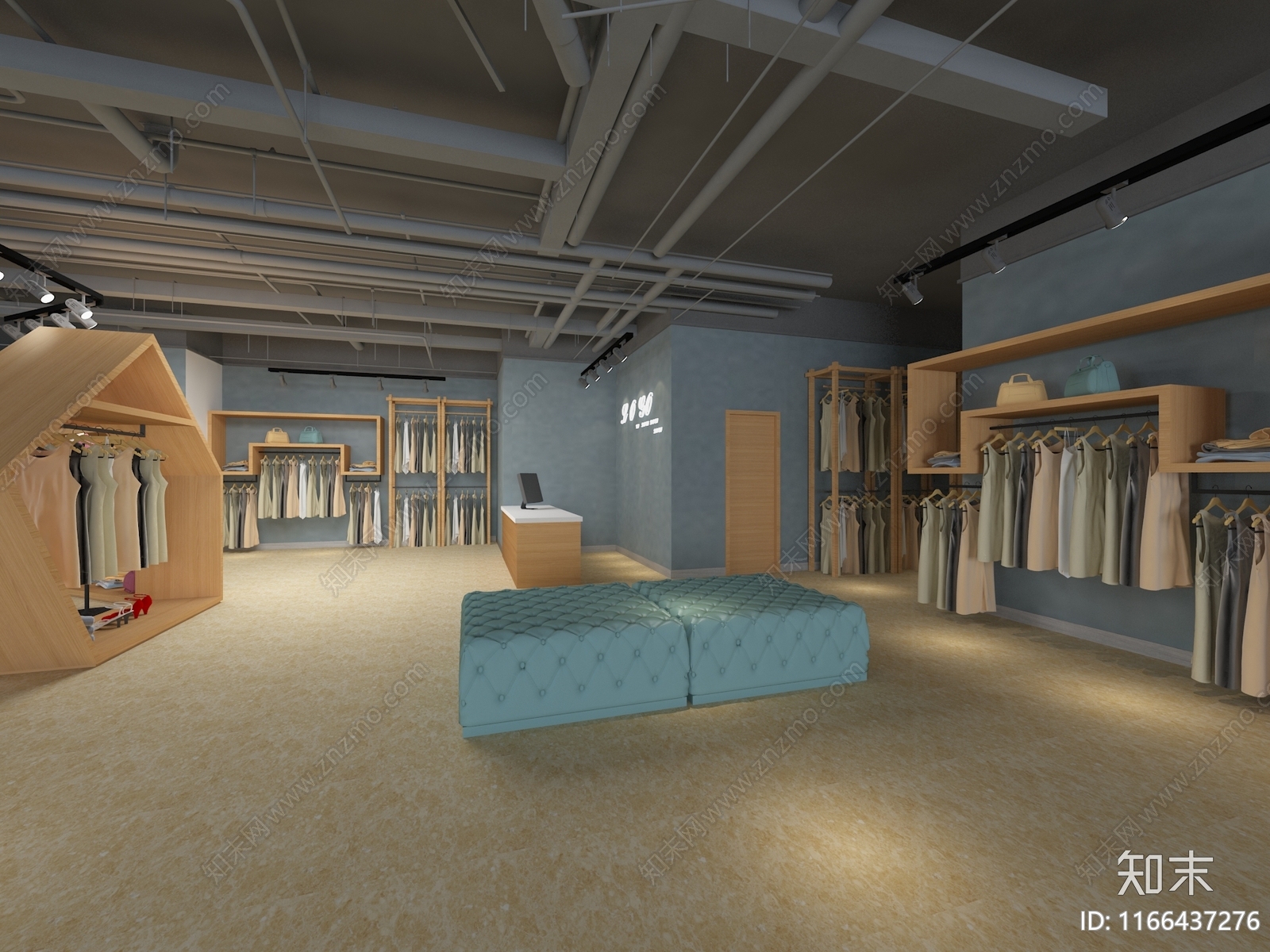 现代服装店3D模型下载【ID:1166437276】