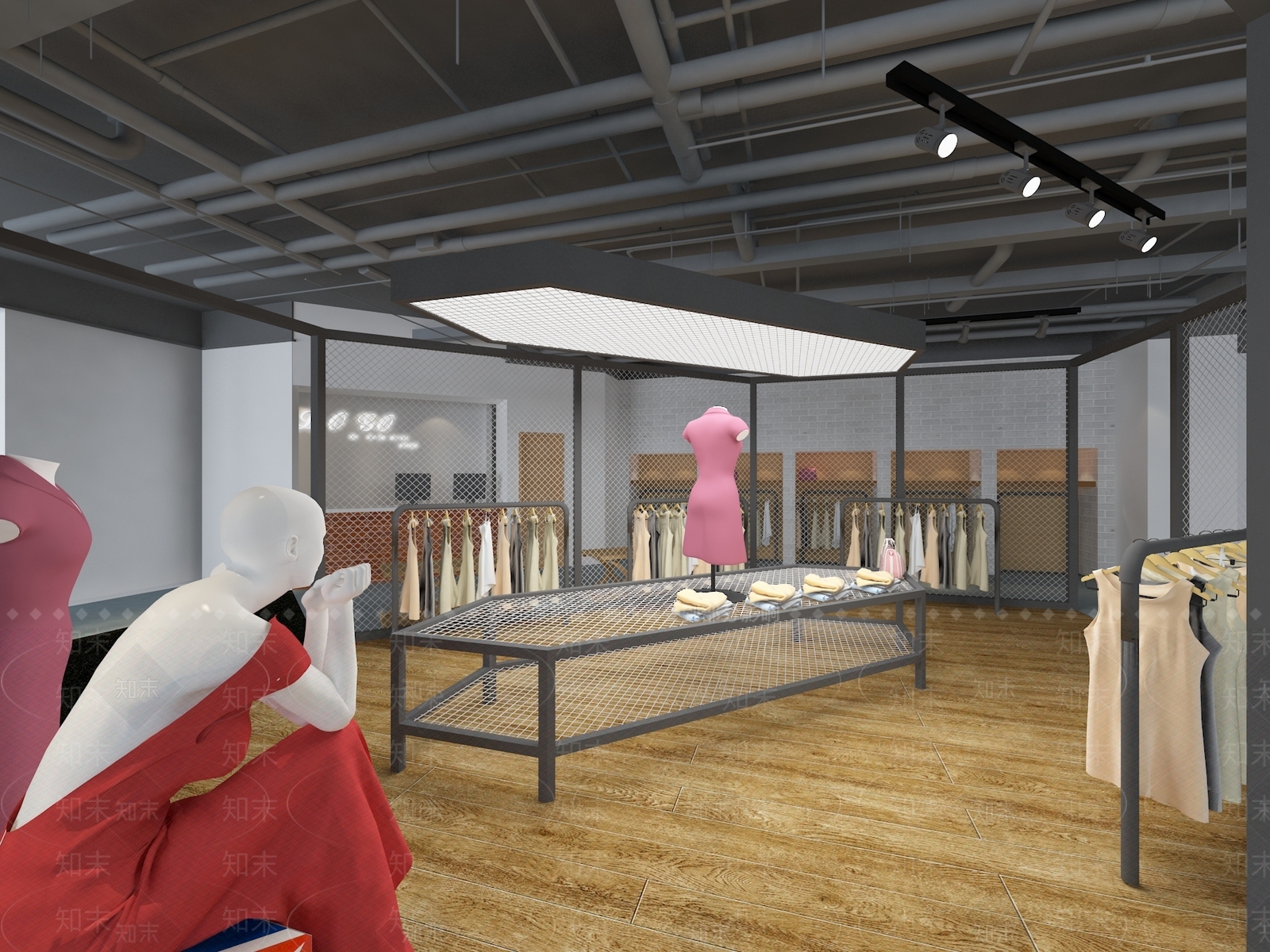现代服装店3D模型下载【ID:1166438580】