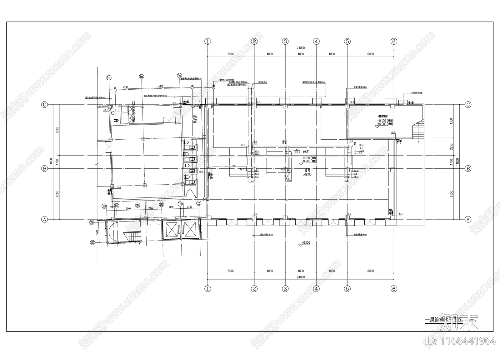 给排水图cad施工图下载【ID:1166441964】