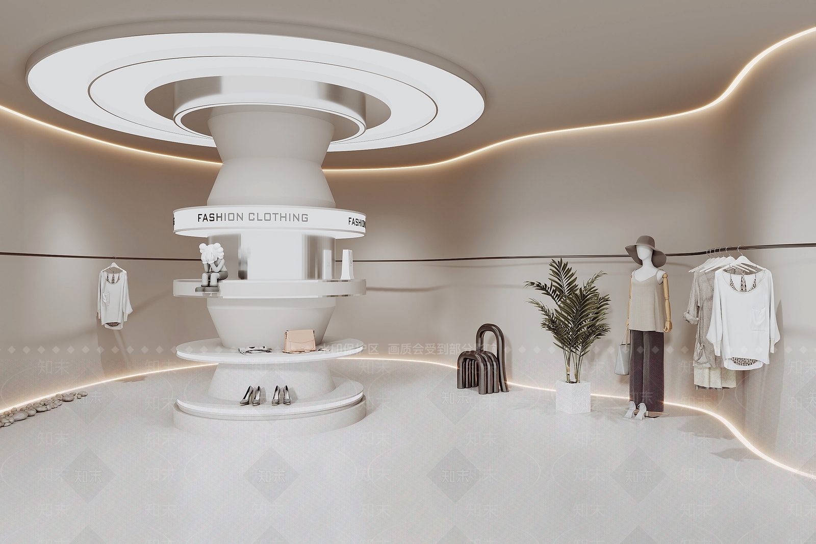 现代服装店3D模型下载【ID:1166443143】