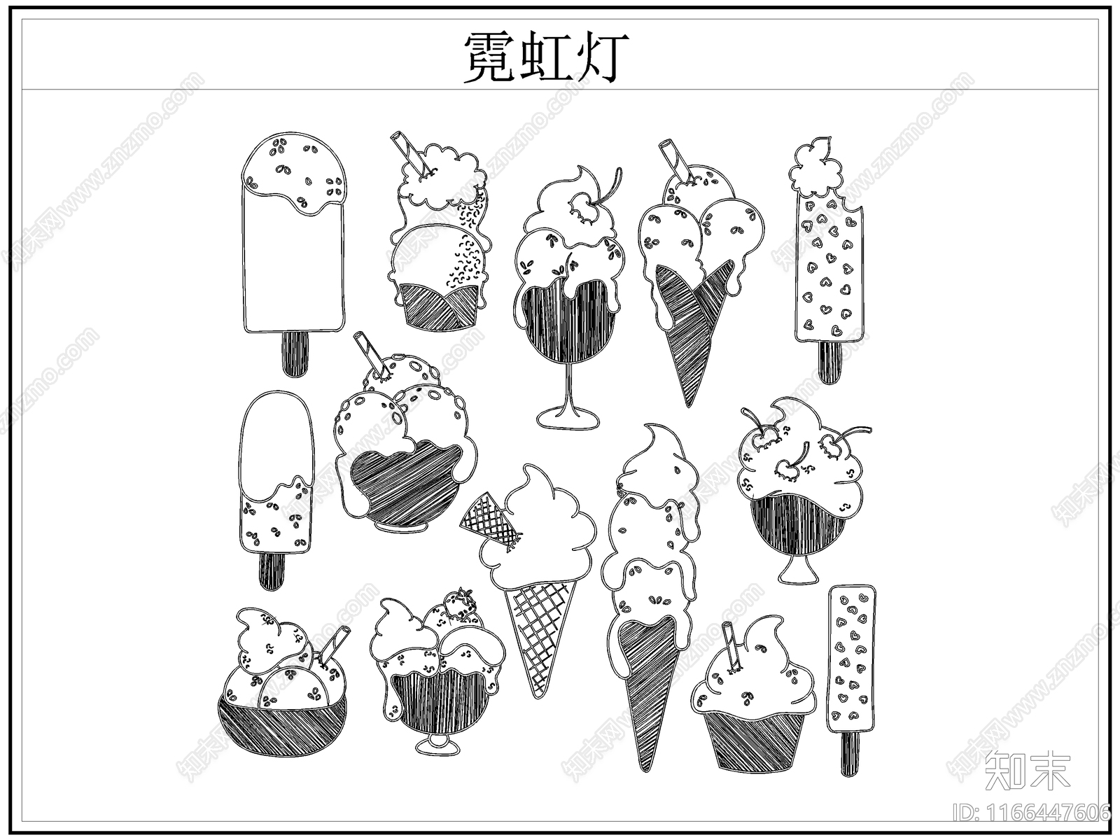 现代灯具图库cad施工图下载【ID:1166447606】
