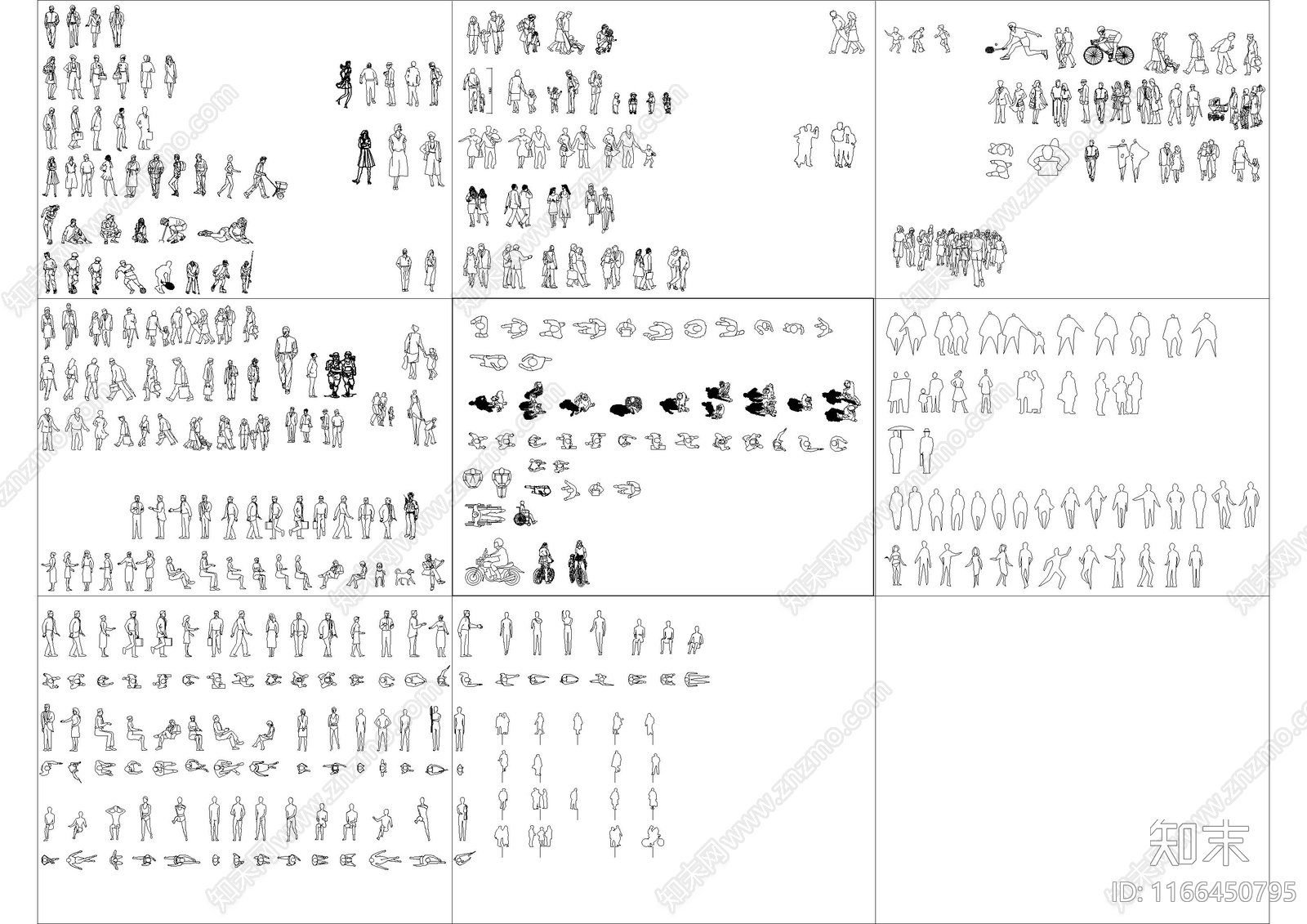 现代人物cad施工图下载【ID:1166450795】