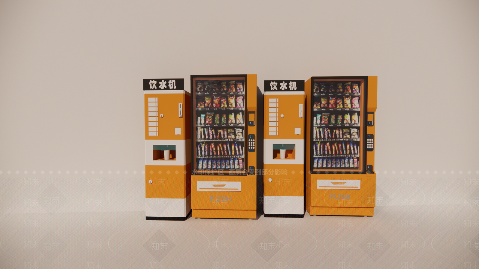 自动售卖机SU模型下载【ID:1166455082】