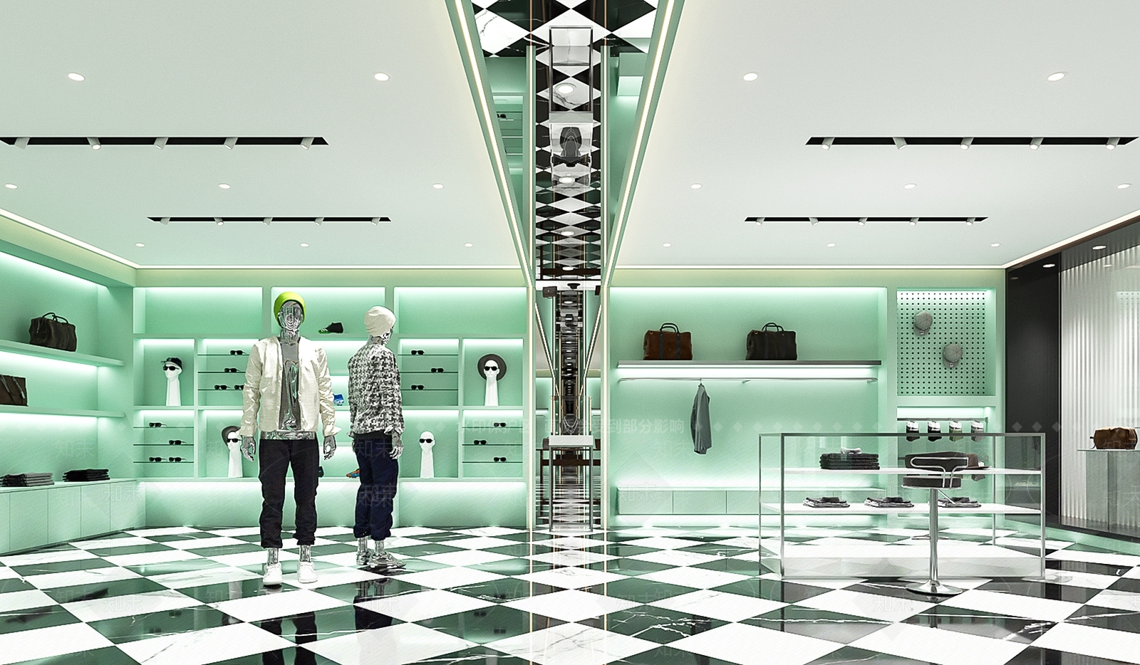 法式轻奢服装店3D模型下载【ID:1166461932】
