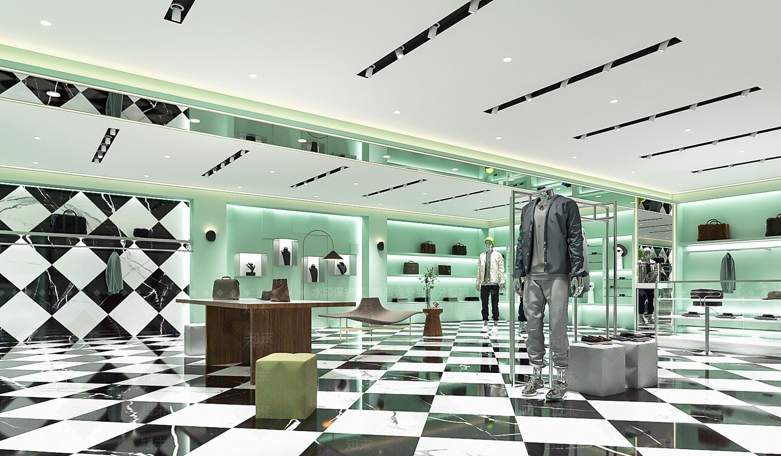 法式轻奢服装店3D模型下载【ID:1166461932】