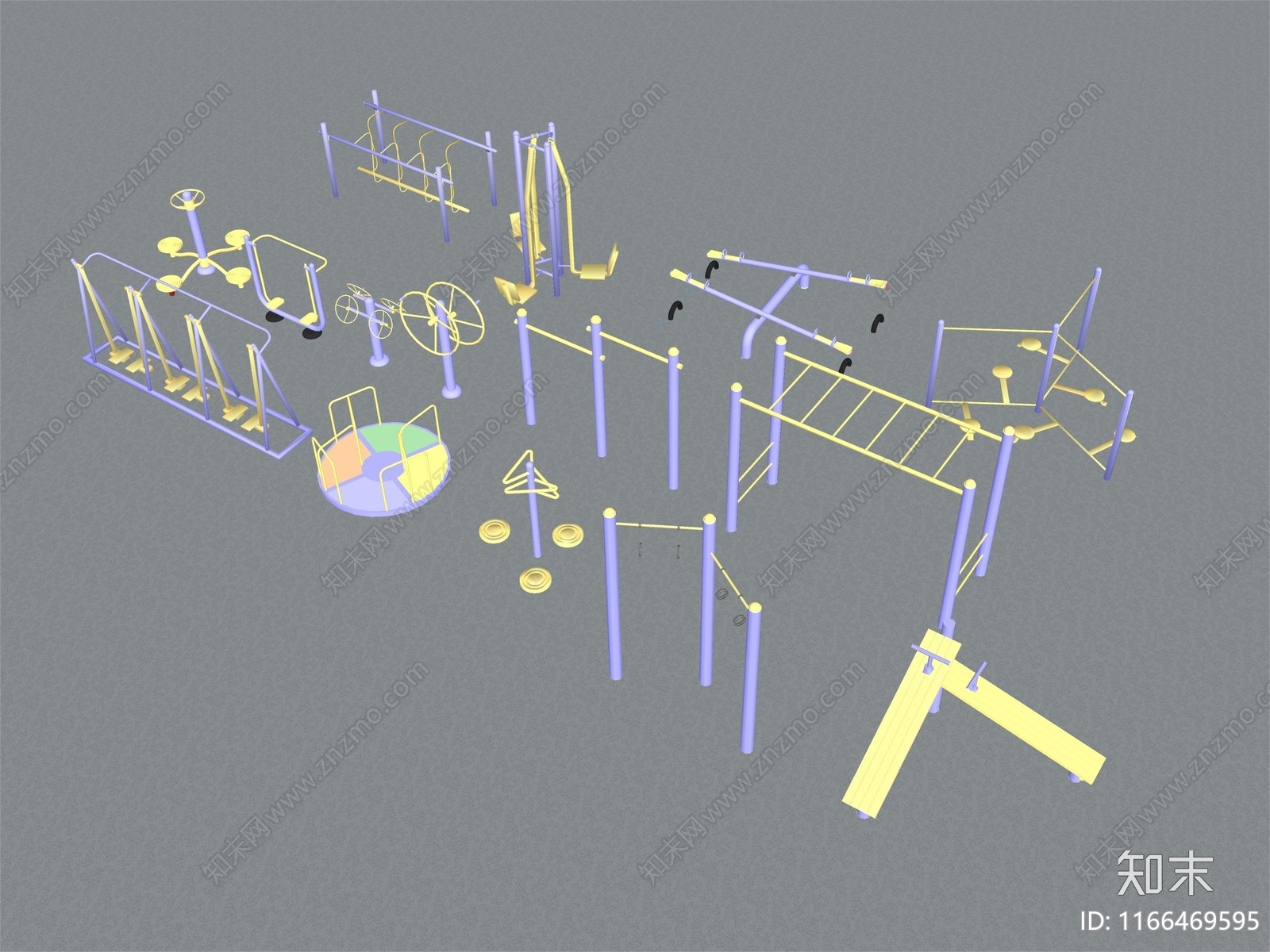 健身器材SU模型下载【ID:1166469595】