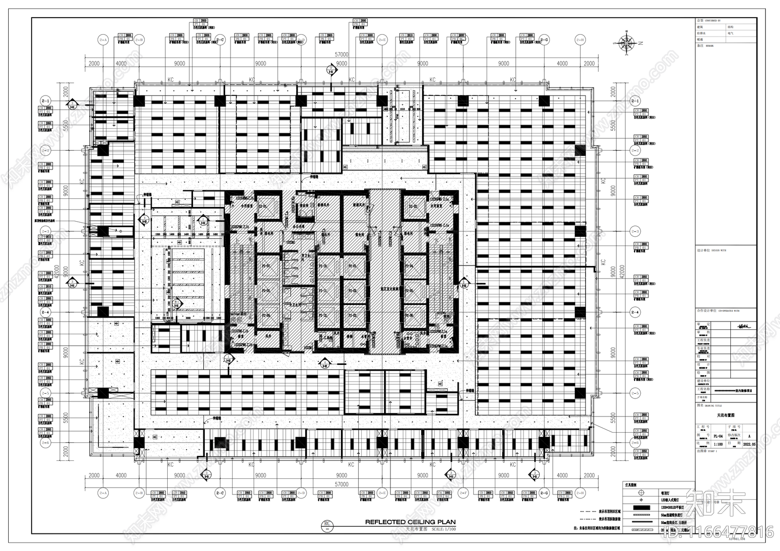 现代整体办公空间cad施工图下载【ID:1166477816】